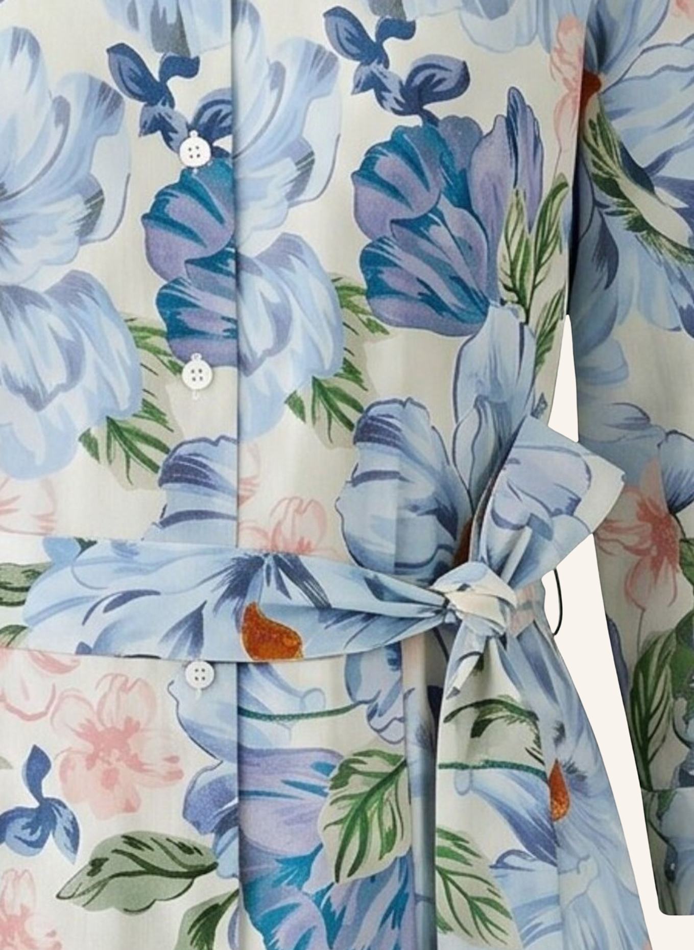oui Hemdblusenkleid mit 3/4-Arm: BLAU