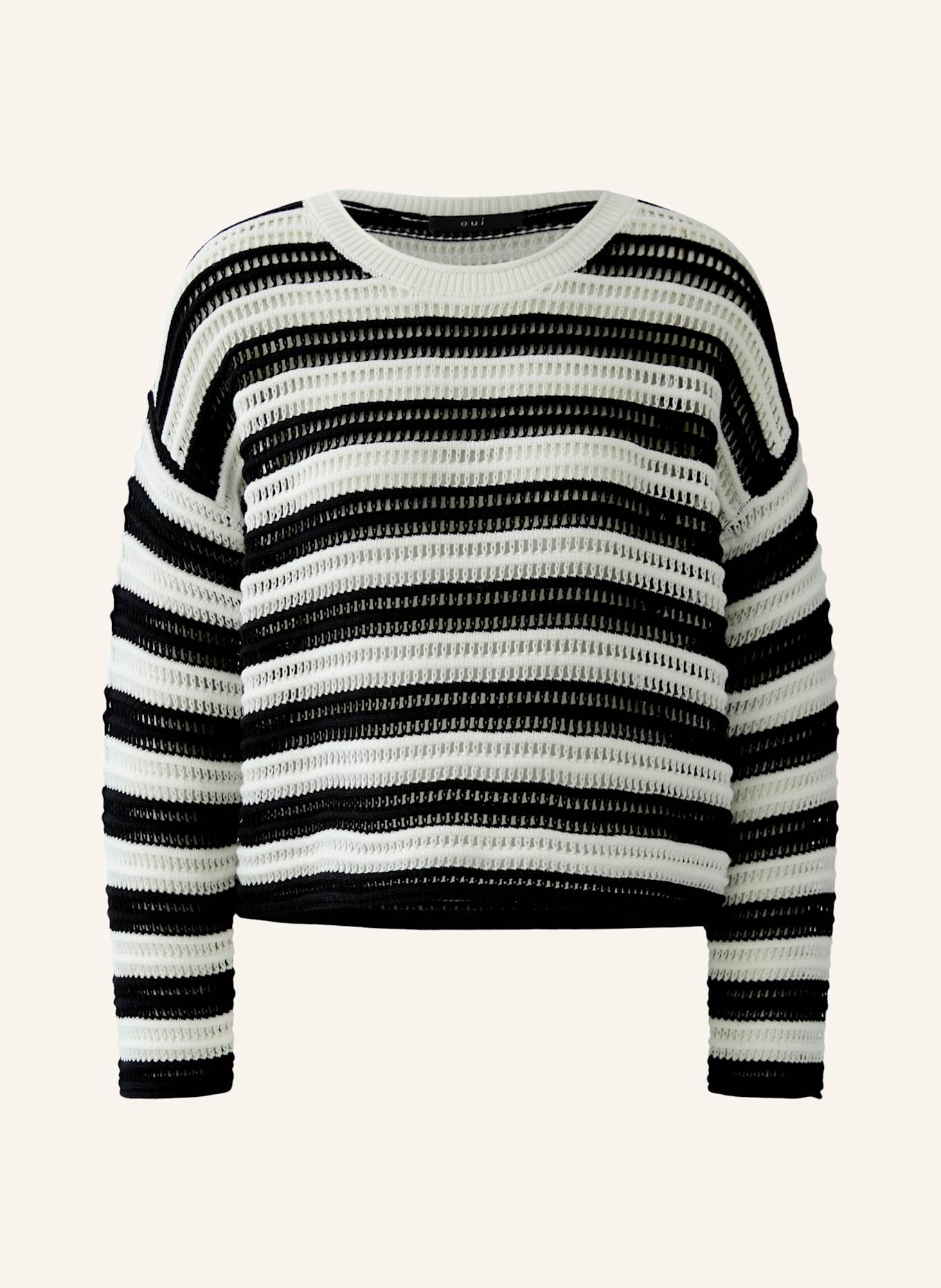 oui Pullover: WEISS/ SCHWARZ