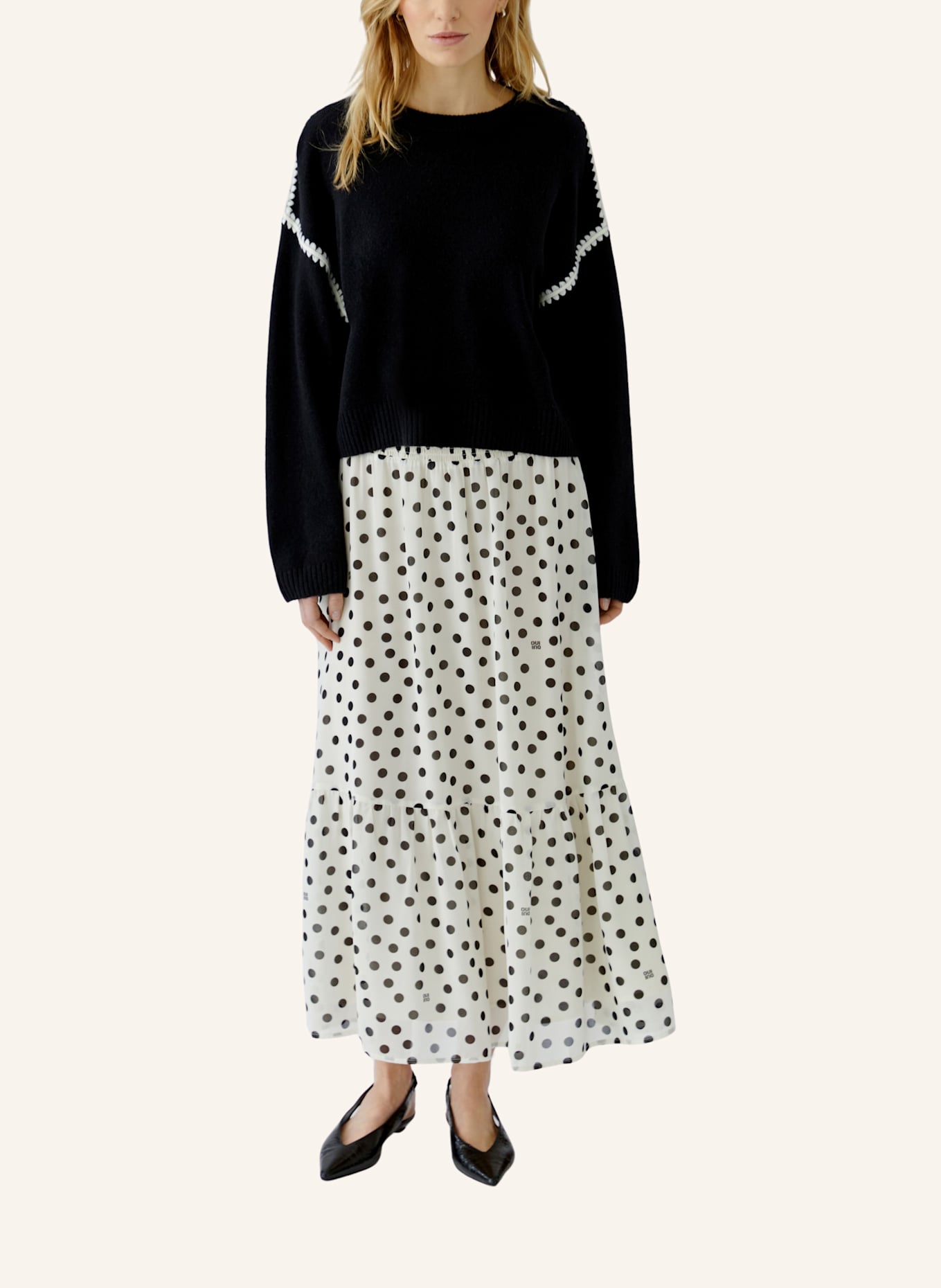 oui Pullover: SCHWARZ