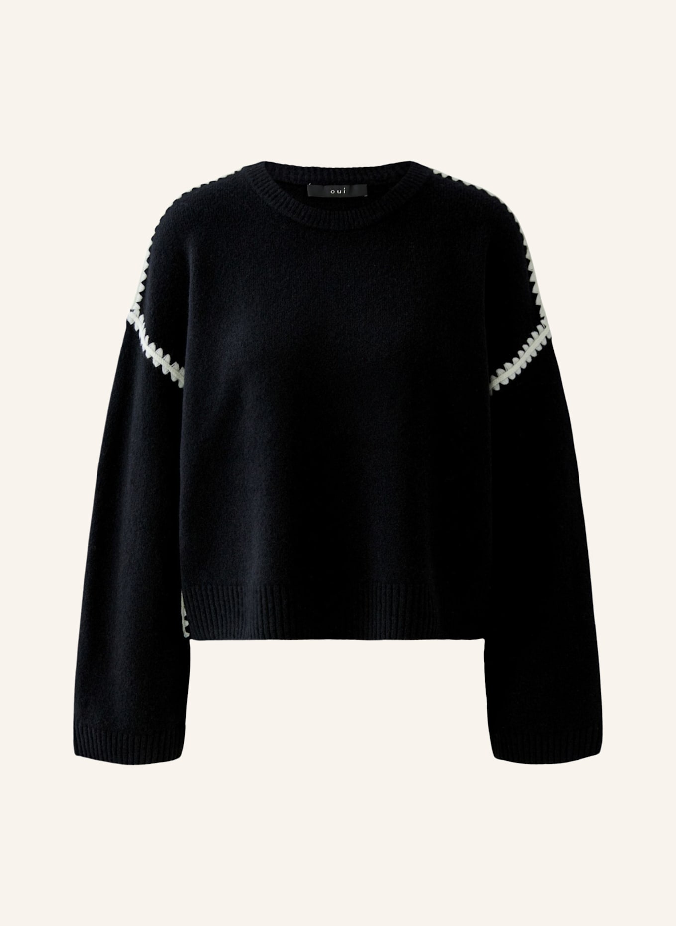 oui Pullover: SCHWARZ