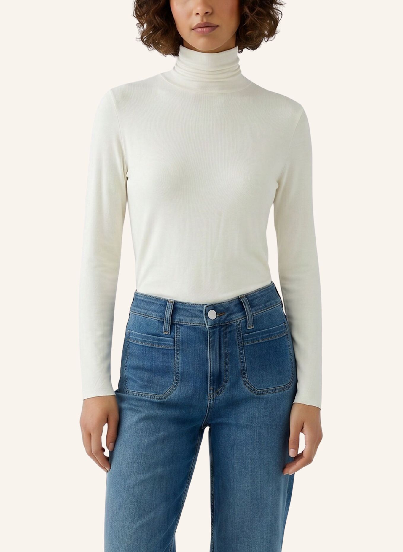 Oui Longsleeve: WIT
