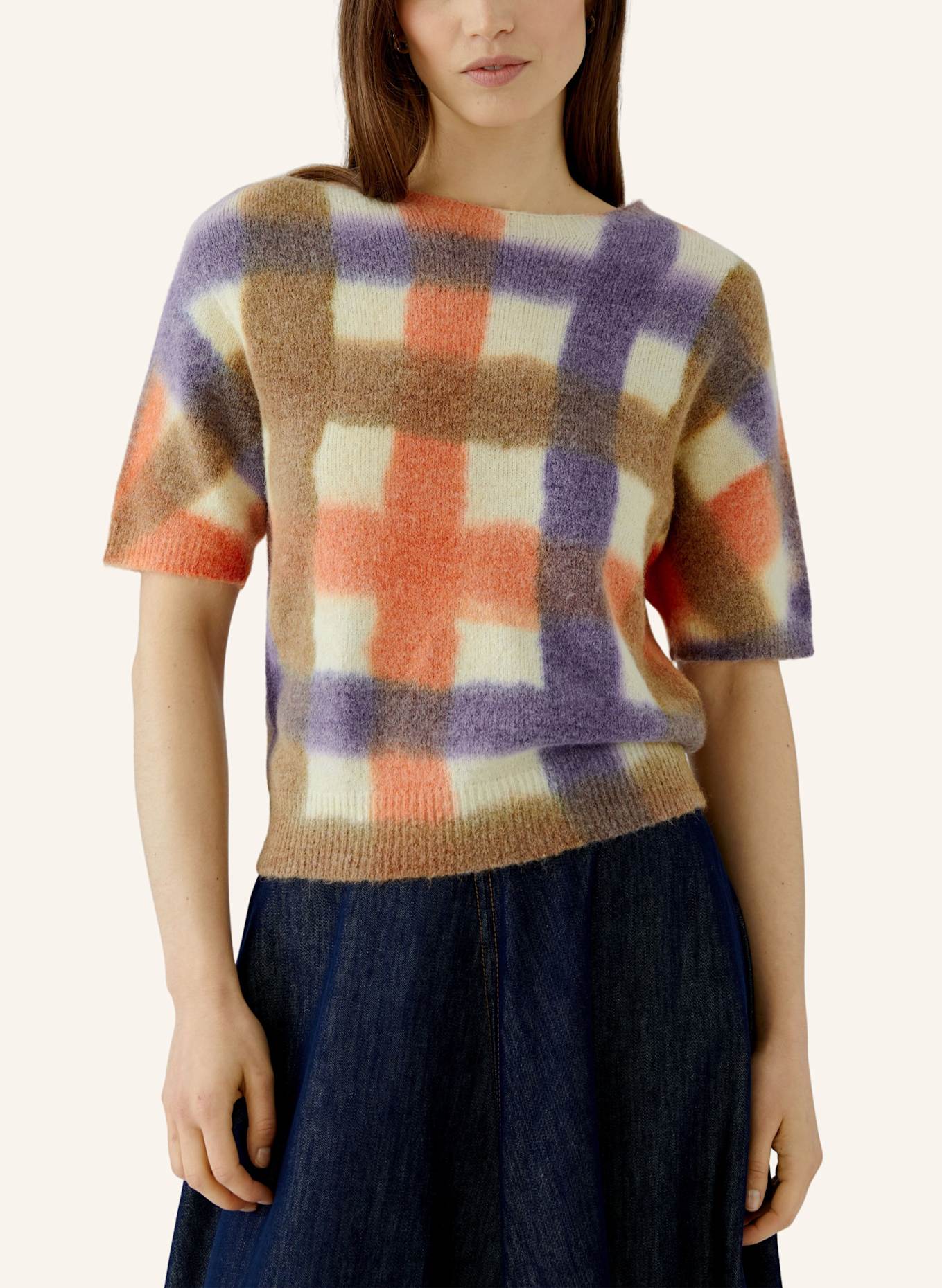 oui Pullover: ORANGE/ LILA