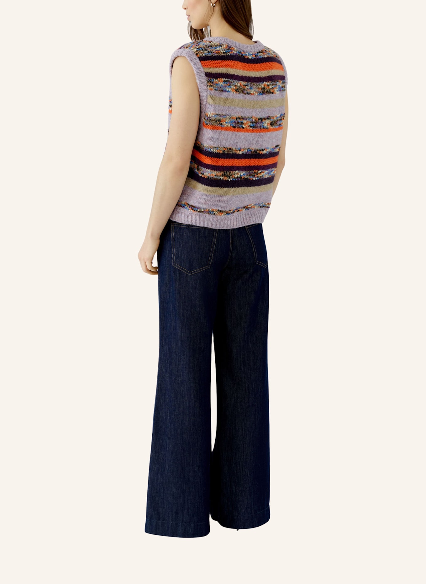 oui Pullover: LILA/ BLAUGRAU