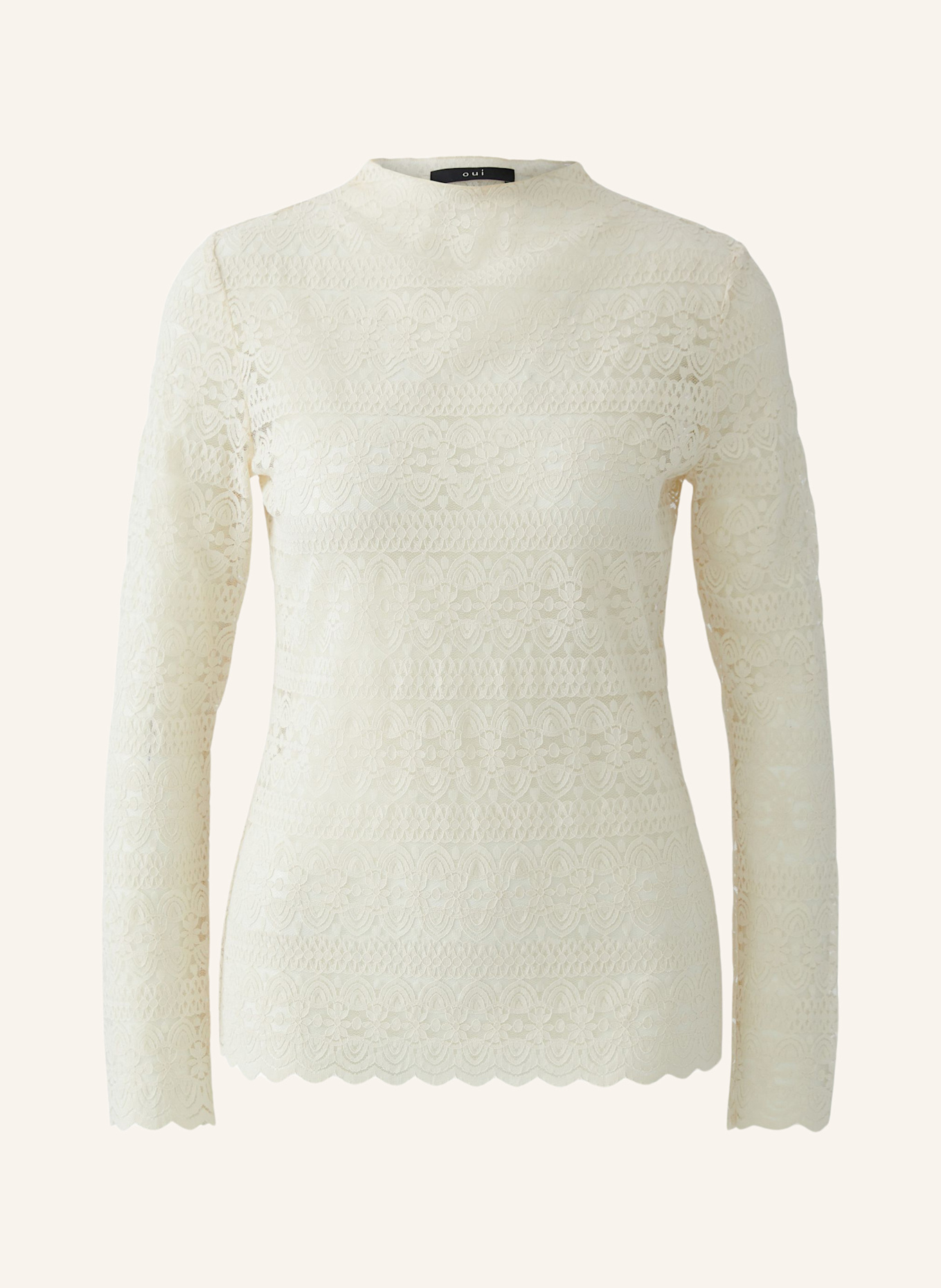 oui Longsleeve: WEISS/ BEIGE
