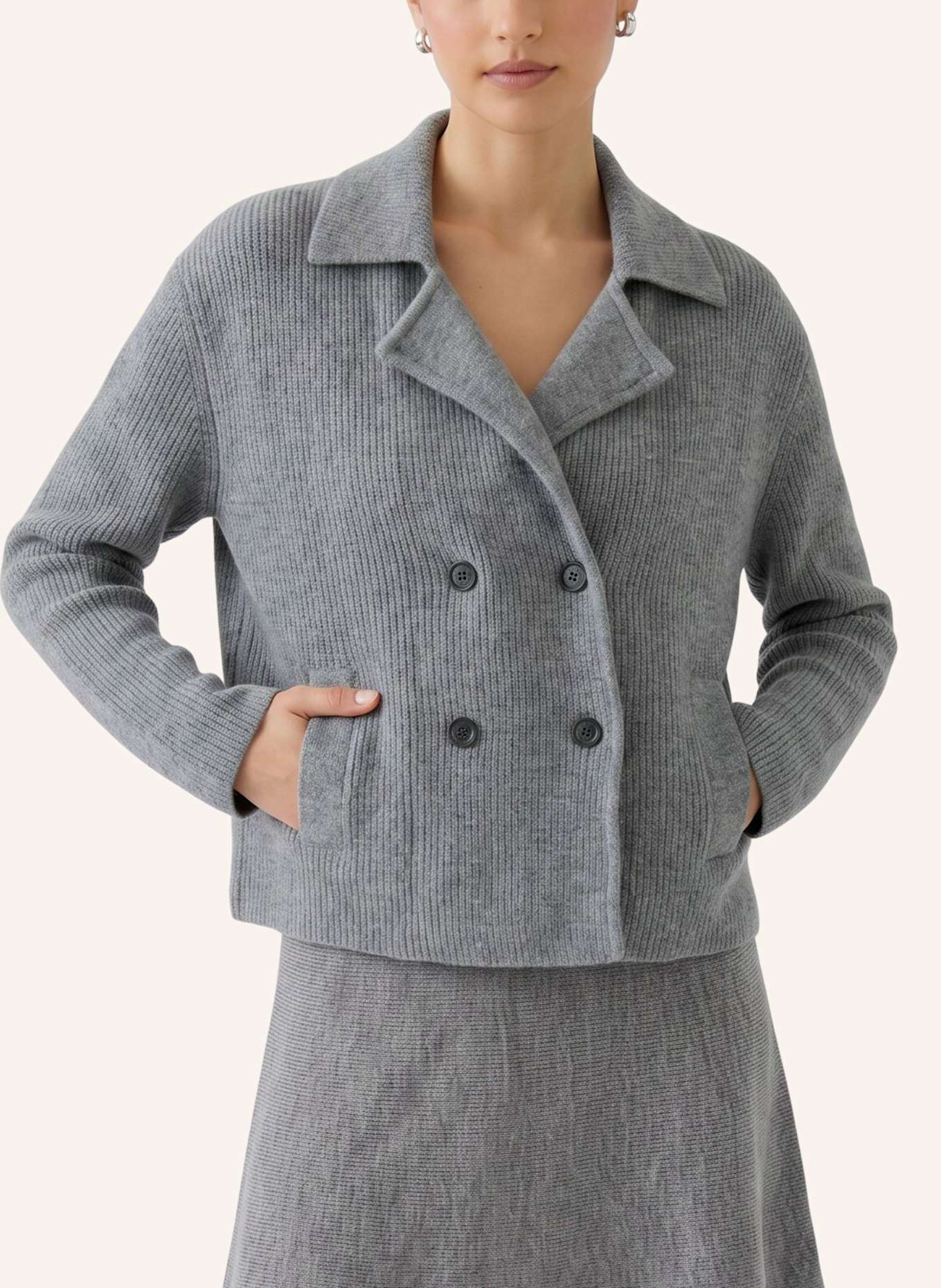 oui Strickjacke: GRAU