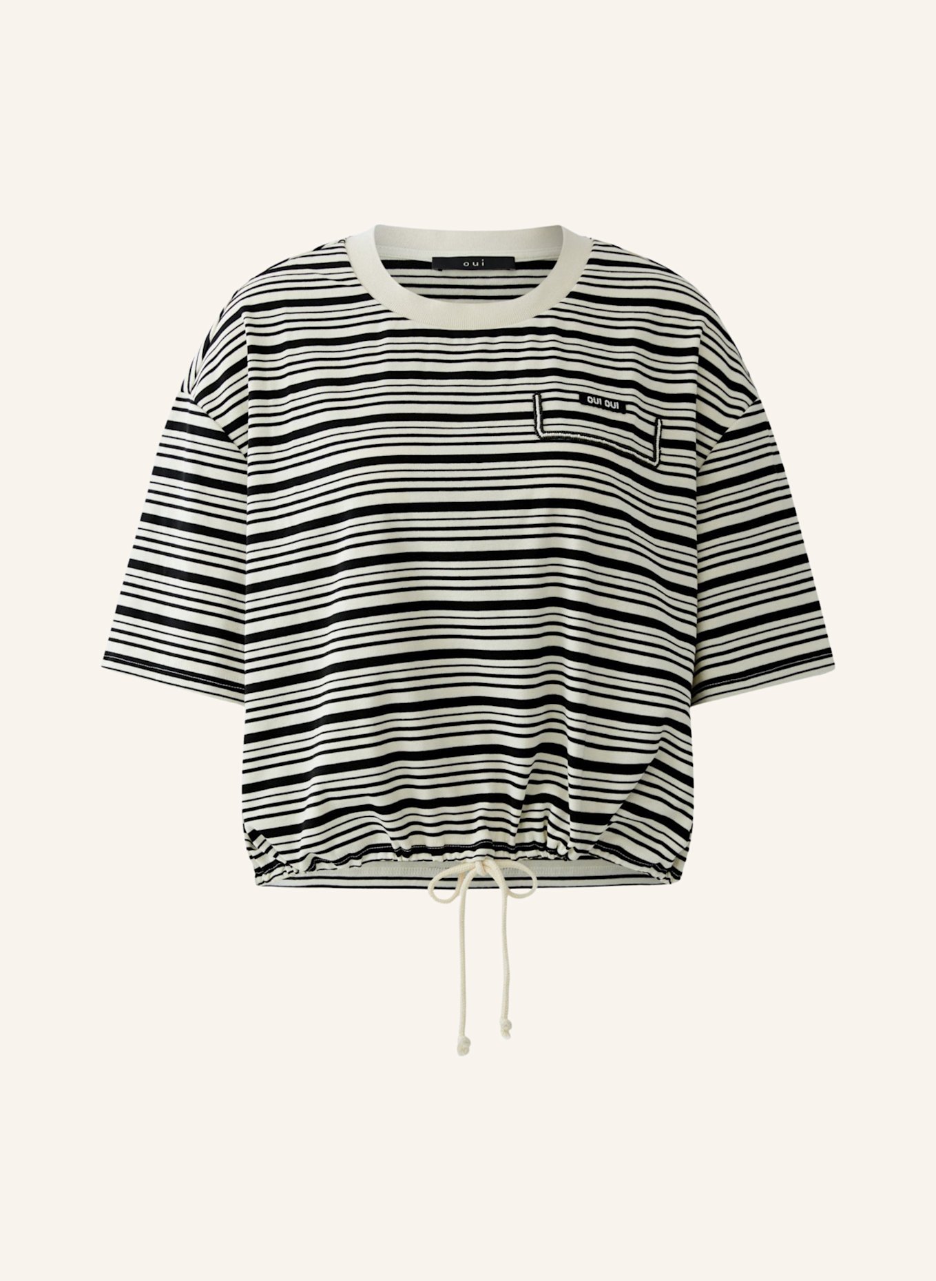 oui T-Shirt: WEISS/ SCHWARZ