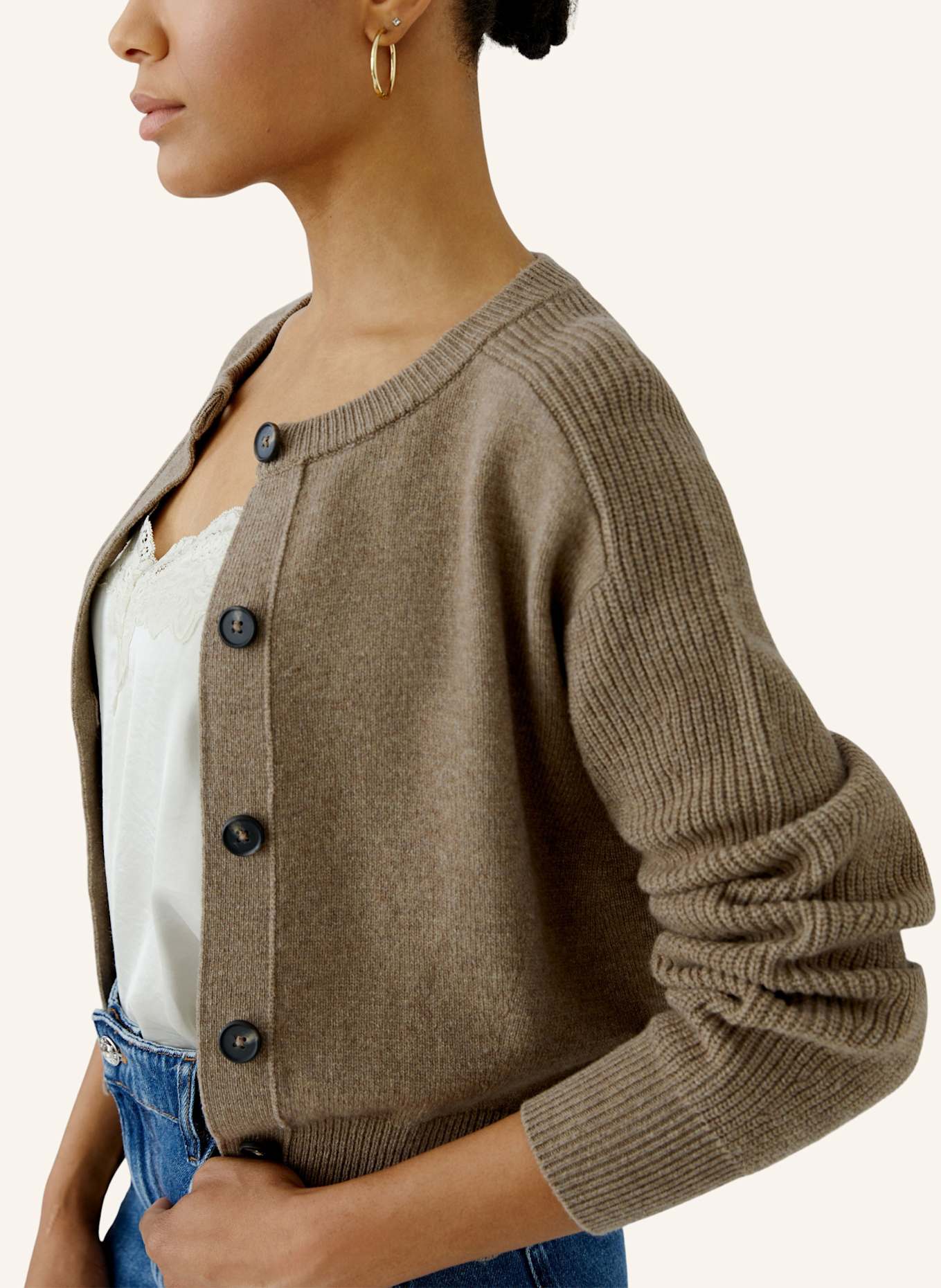 oui Strickjacke: BRAUN