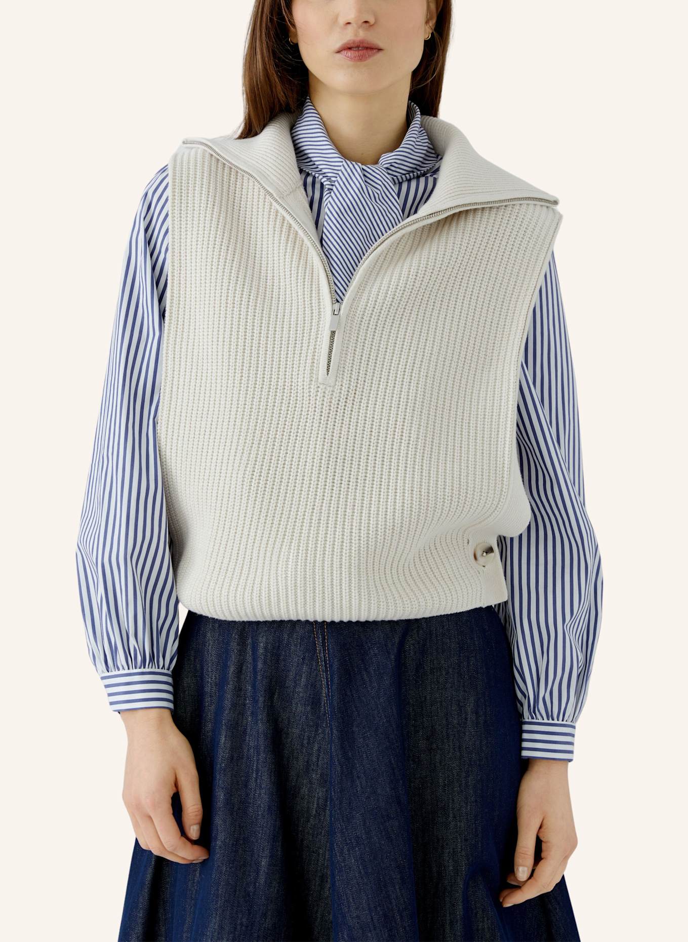 oui Pullover: BEIGE