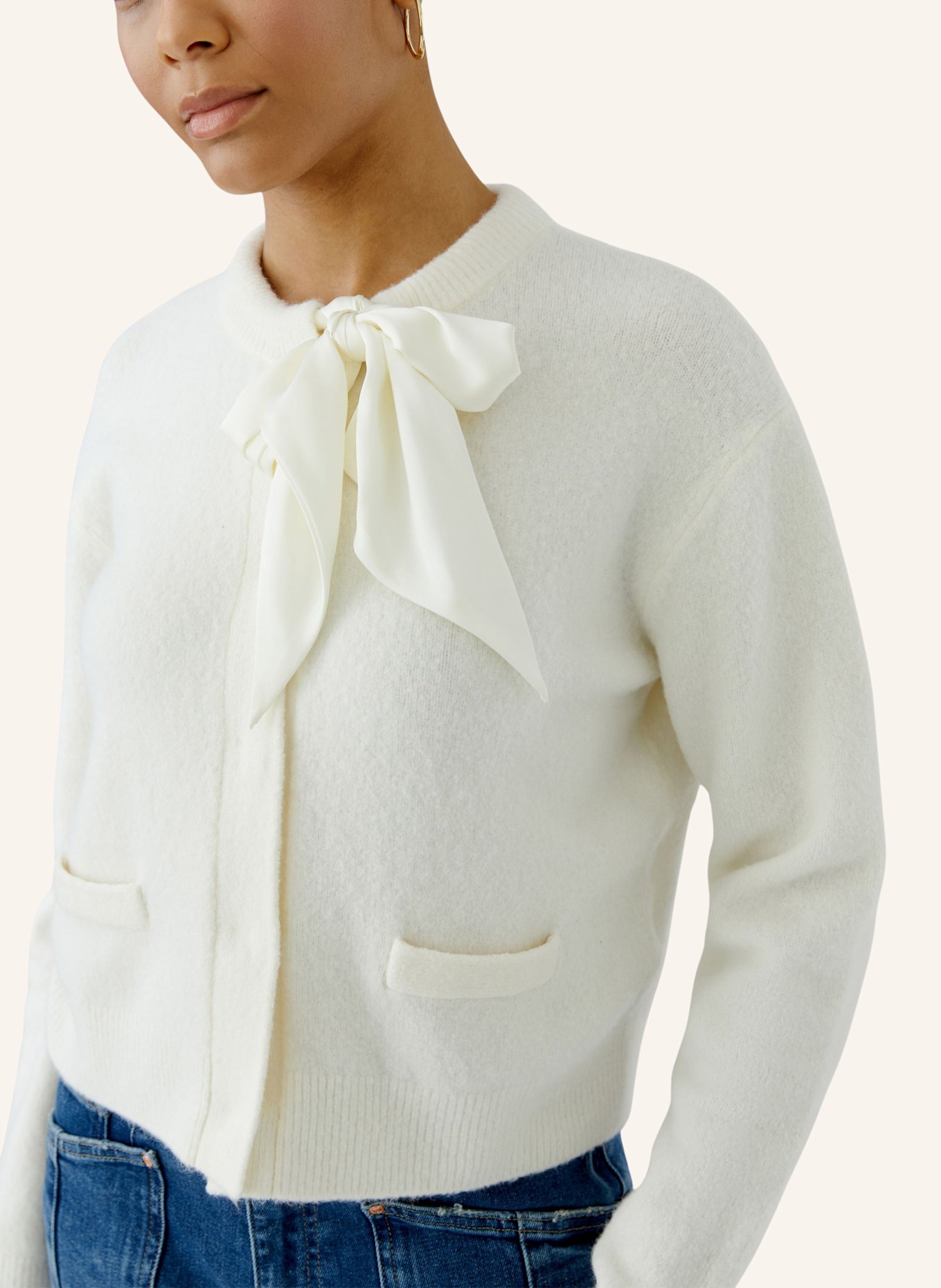 oui Strickjacke: WEISS
