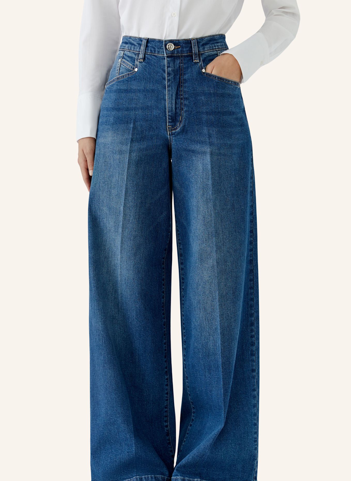 Oui Jeans: BLAUW