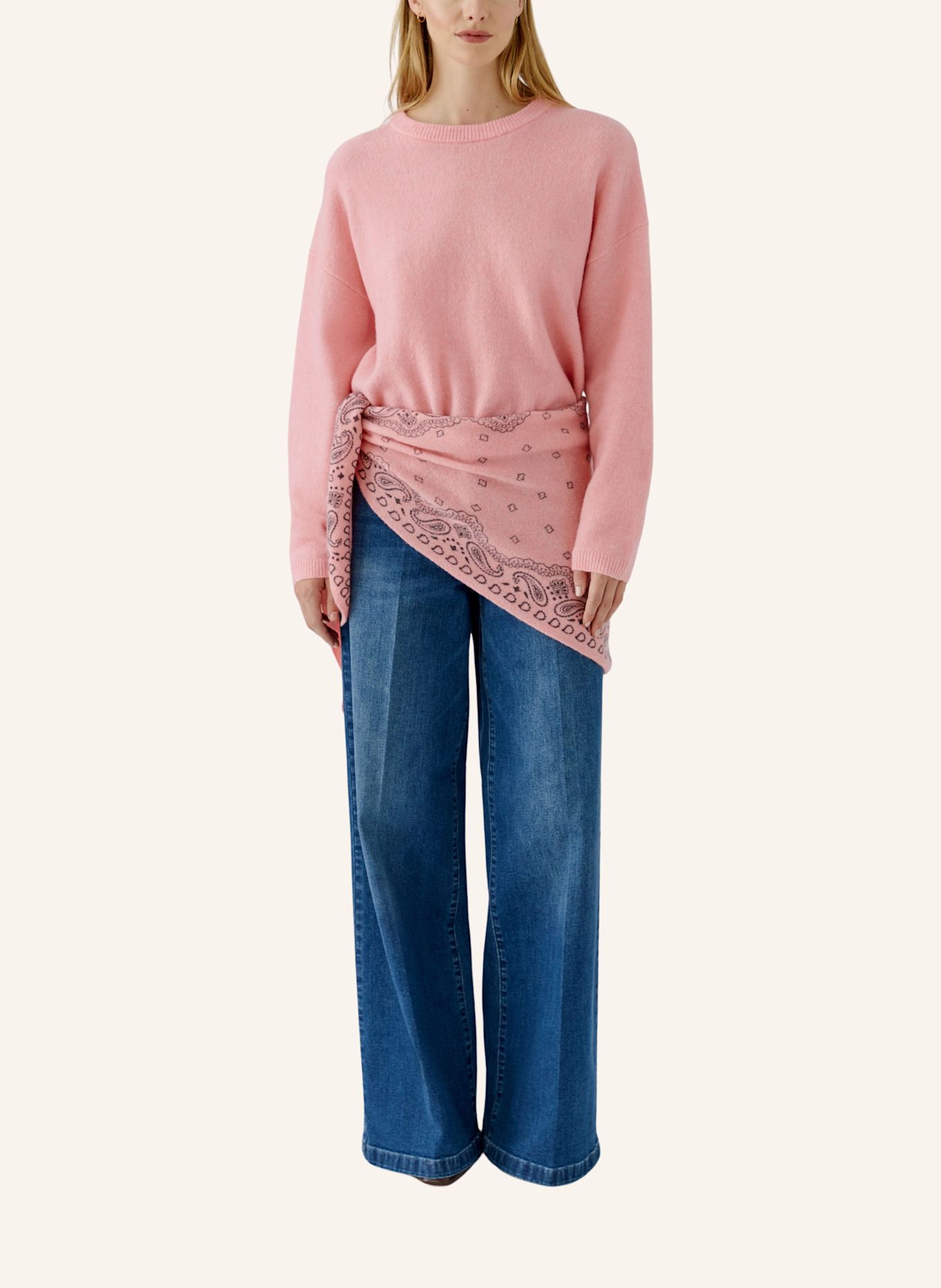 Oui Oui driehoekige sjaal: ROZE