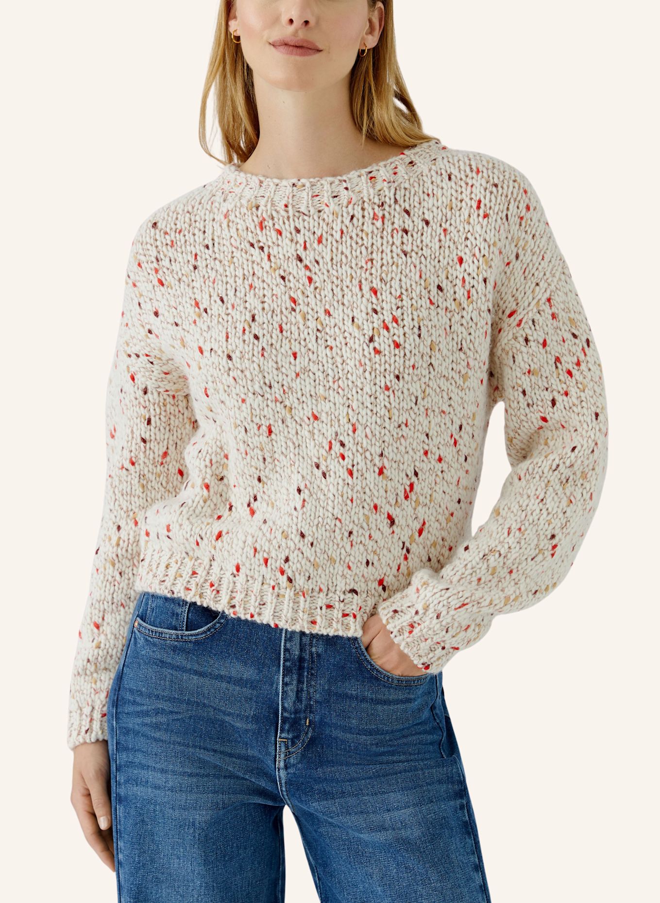 oui Pullover: BEIGE