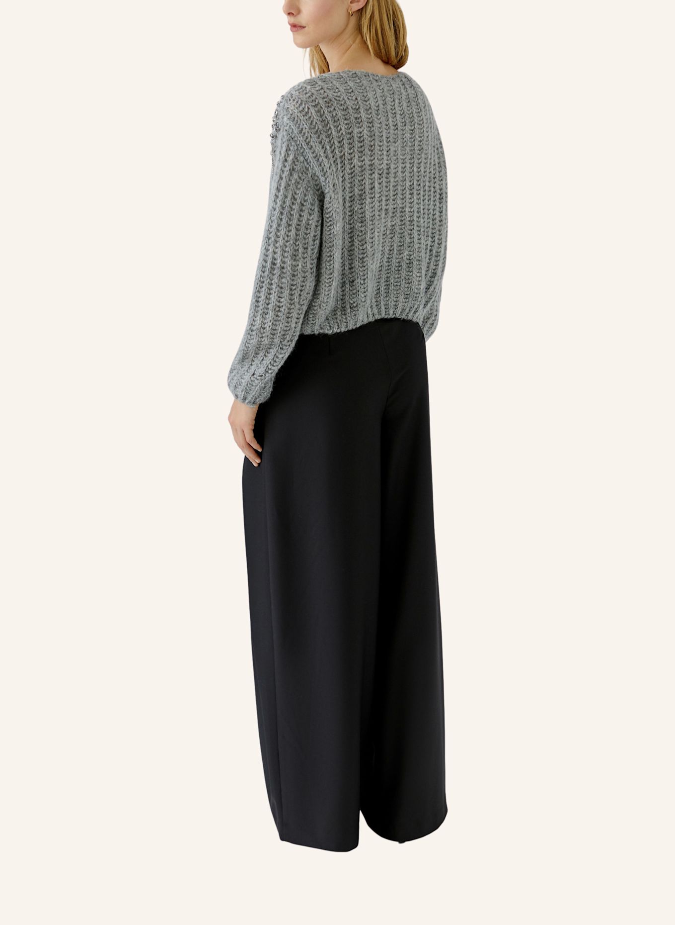 Oui Pullover: GRAU