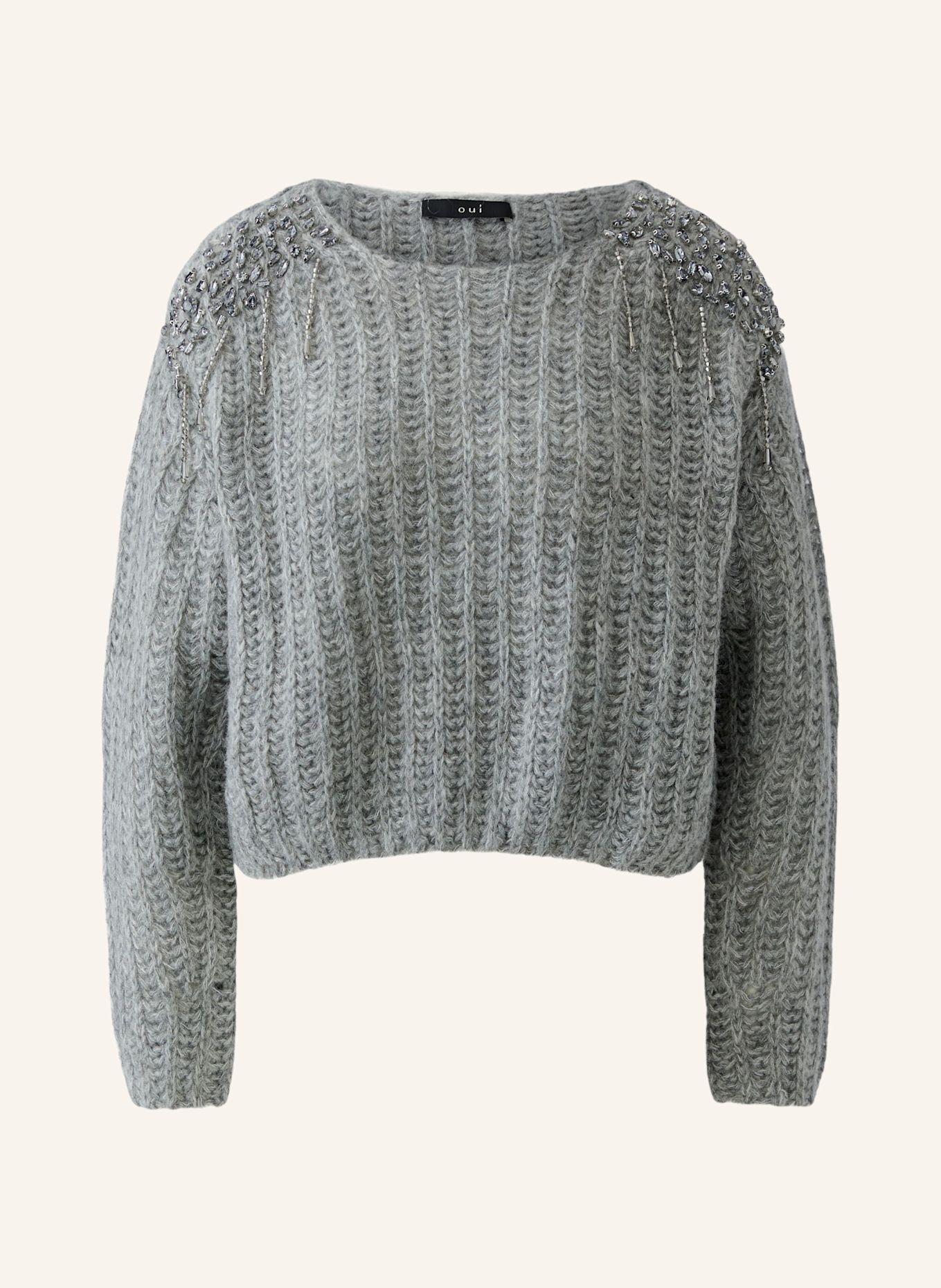 Oui Pullover: GRAU