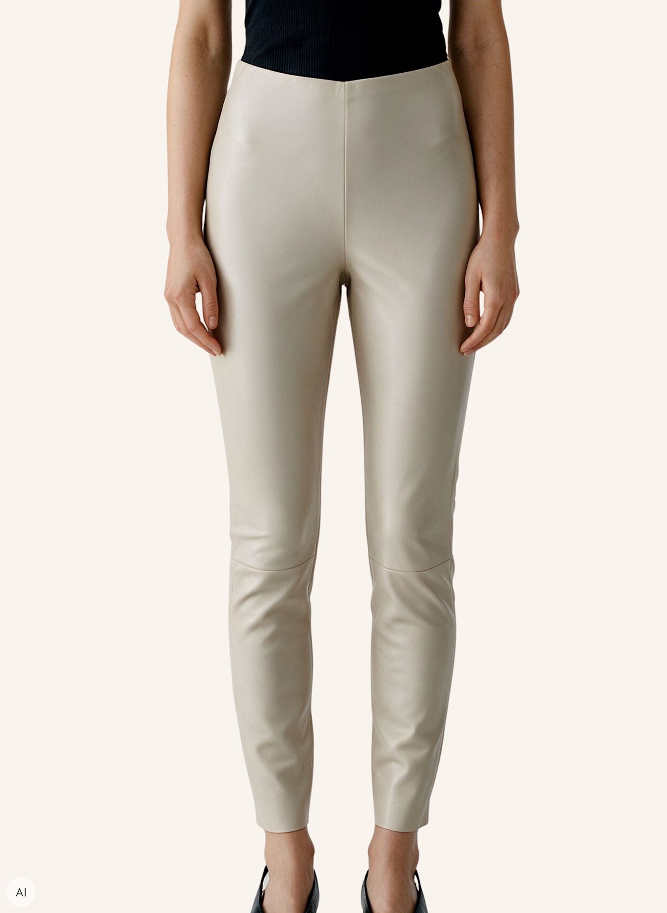 Oui Legging CHASEY: BEIGE