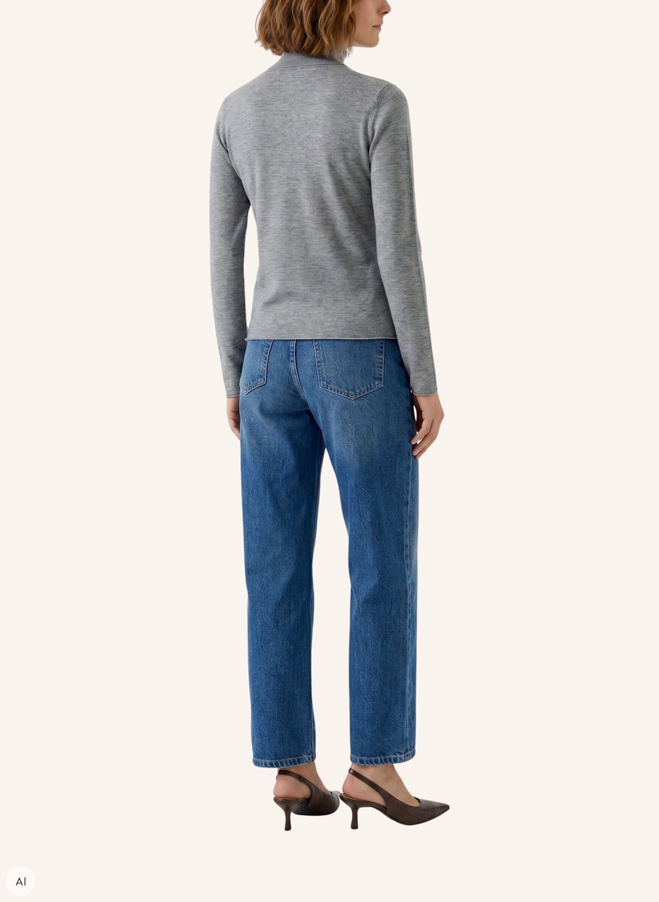 Oui Pullover: GRAU