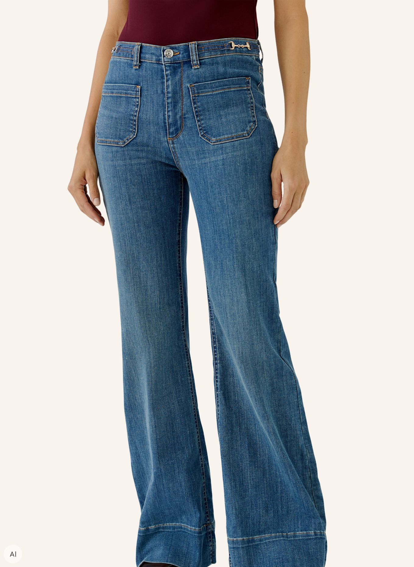 Oui Jeans: BLAUW