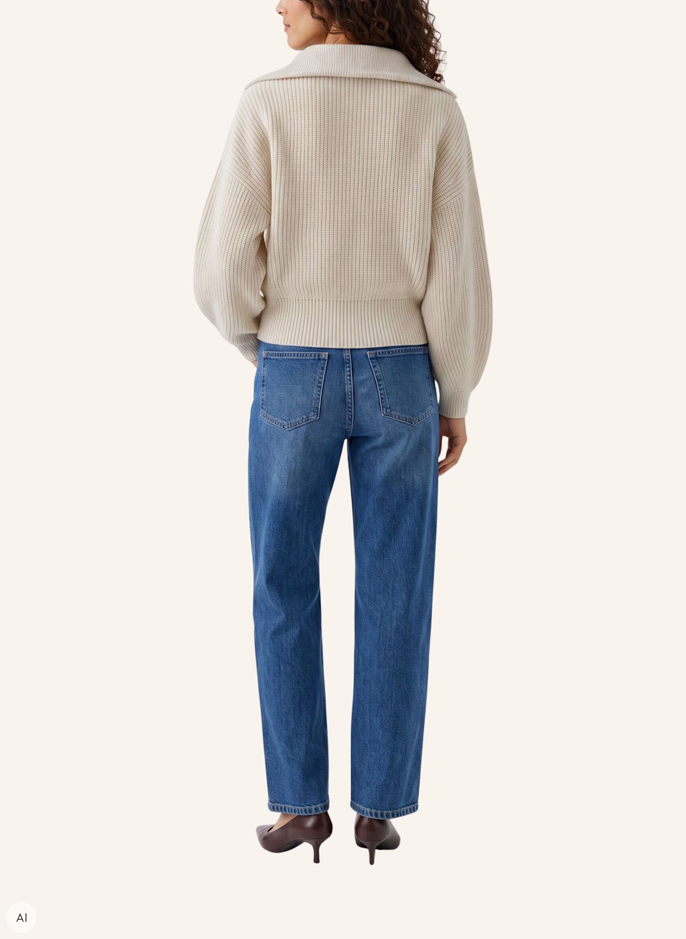Oui Pullover: BEIGE