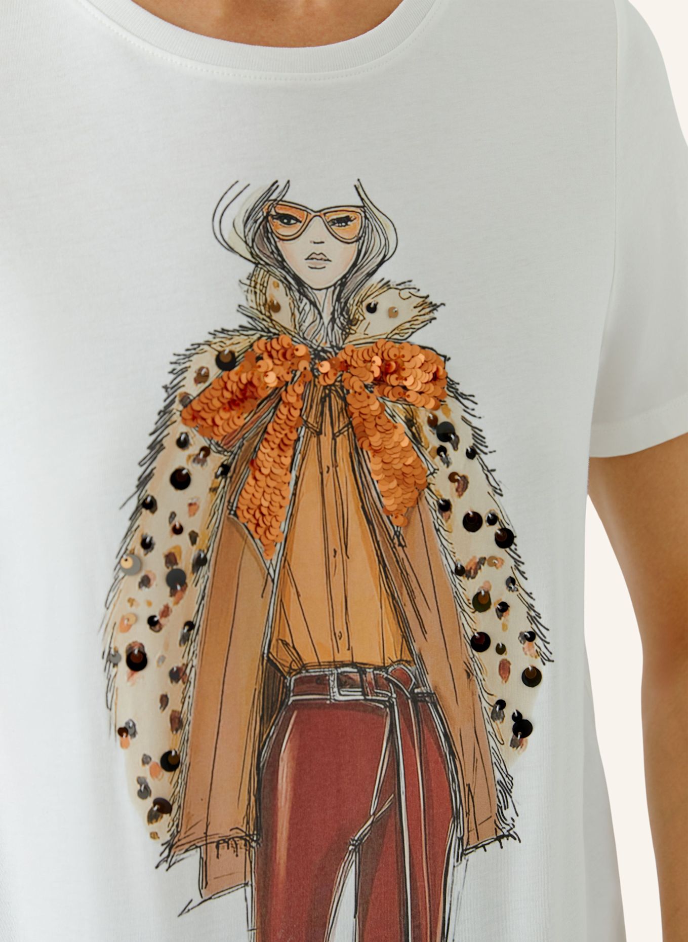 Oui T-shirt: WIT