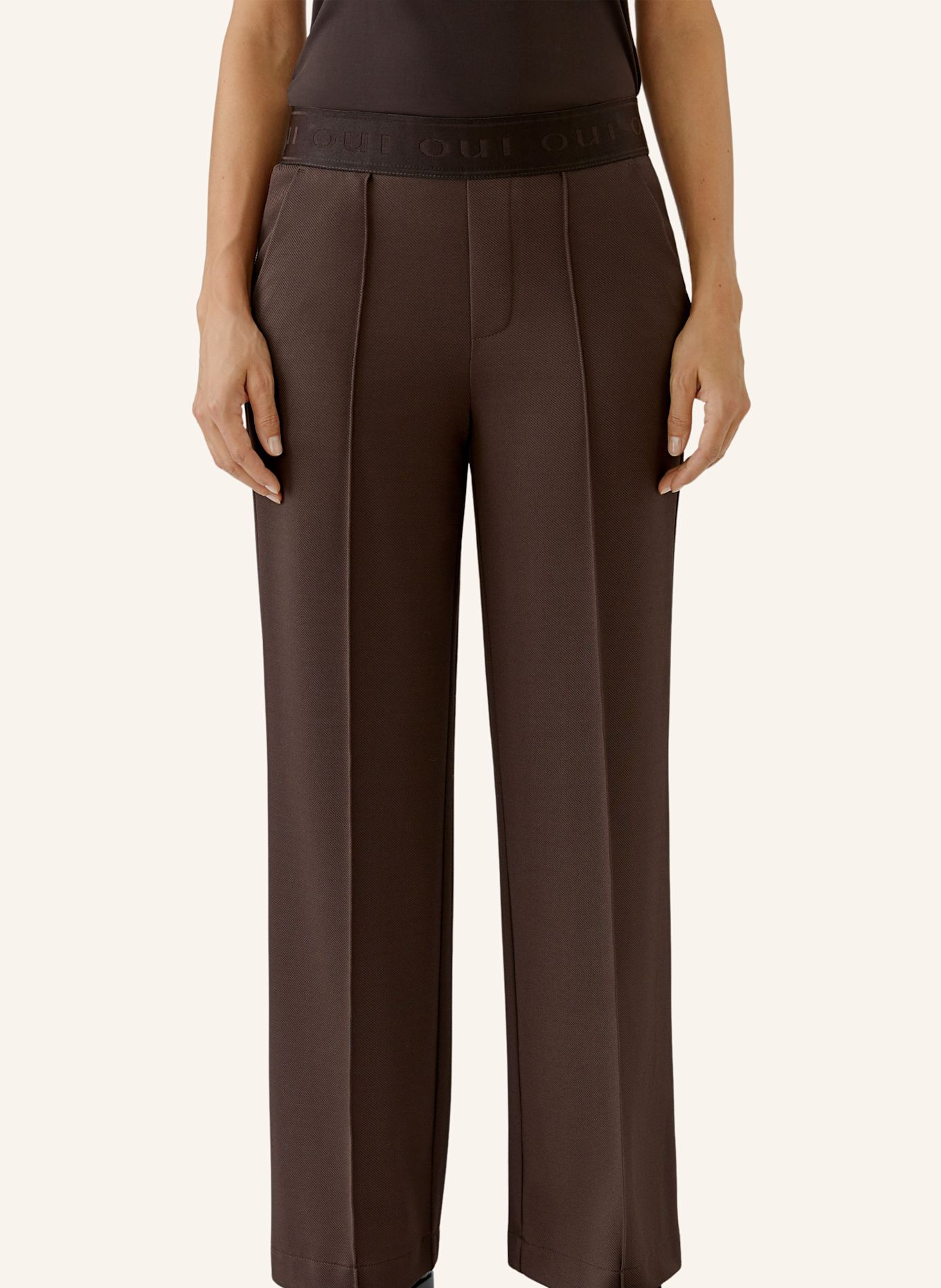 Oui Hose LACY: BRAUN