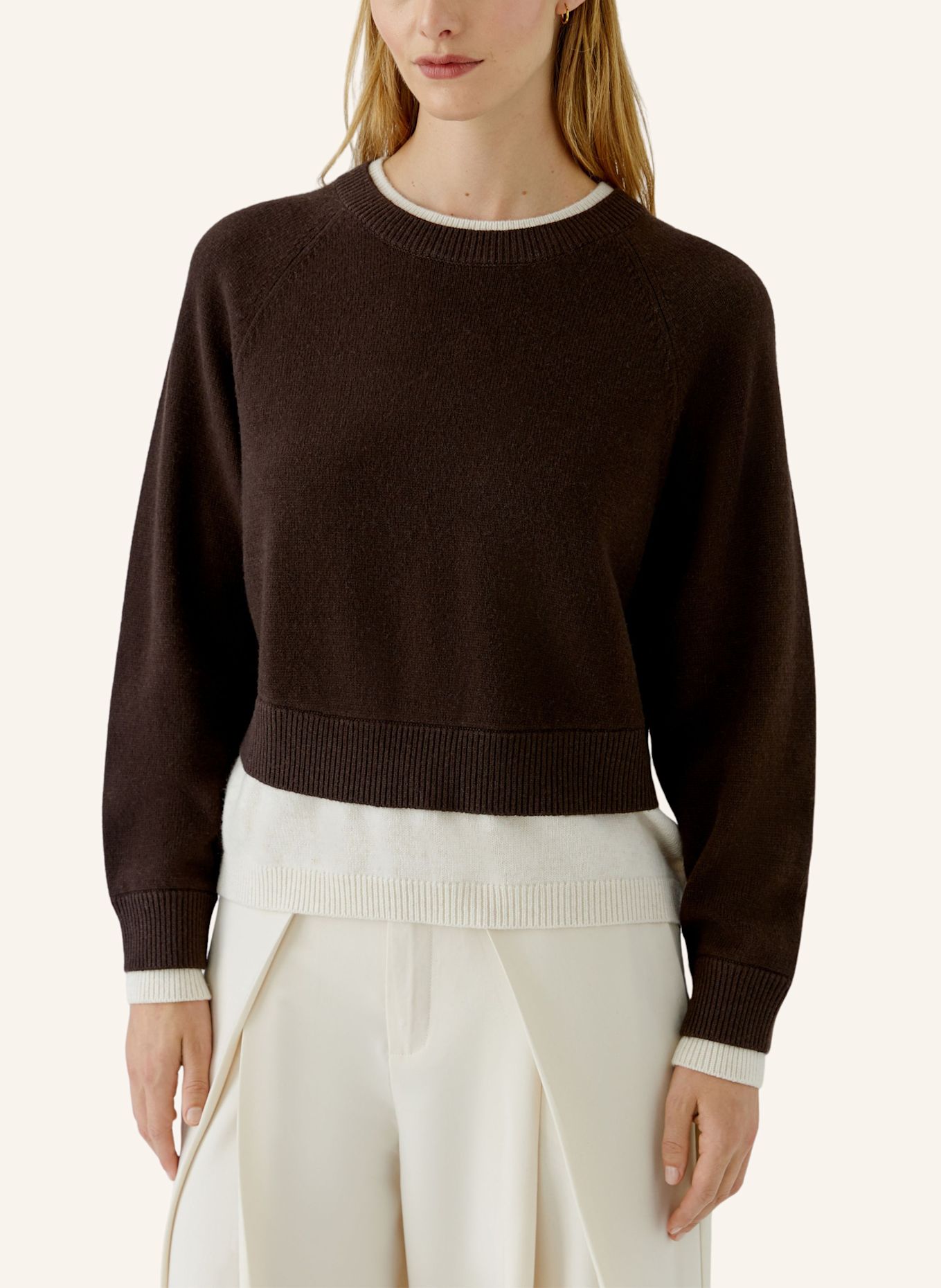 Oui Pullover: BRAUN