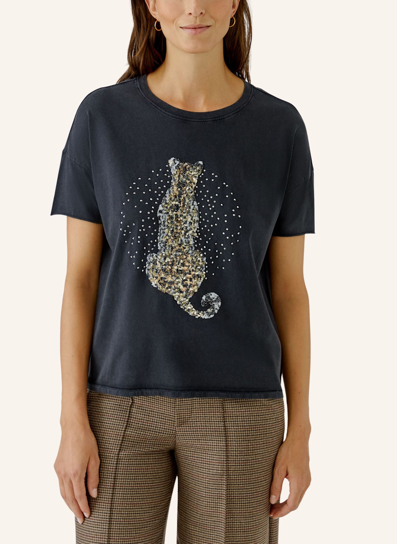 Oui T-shirt: GRIJS