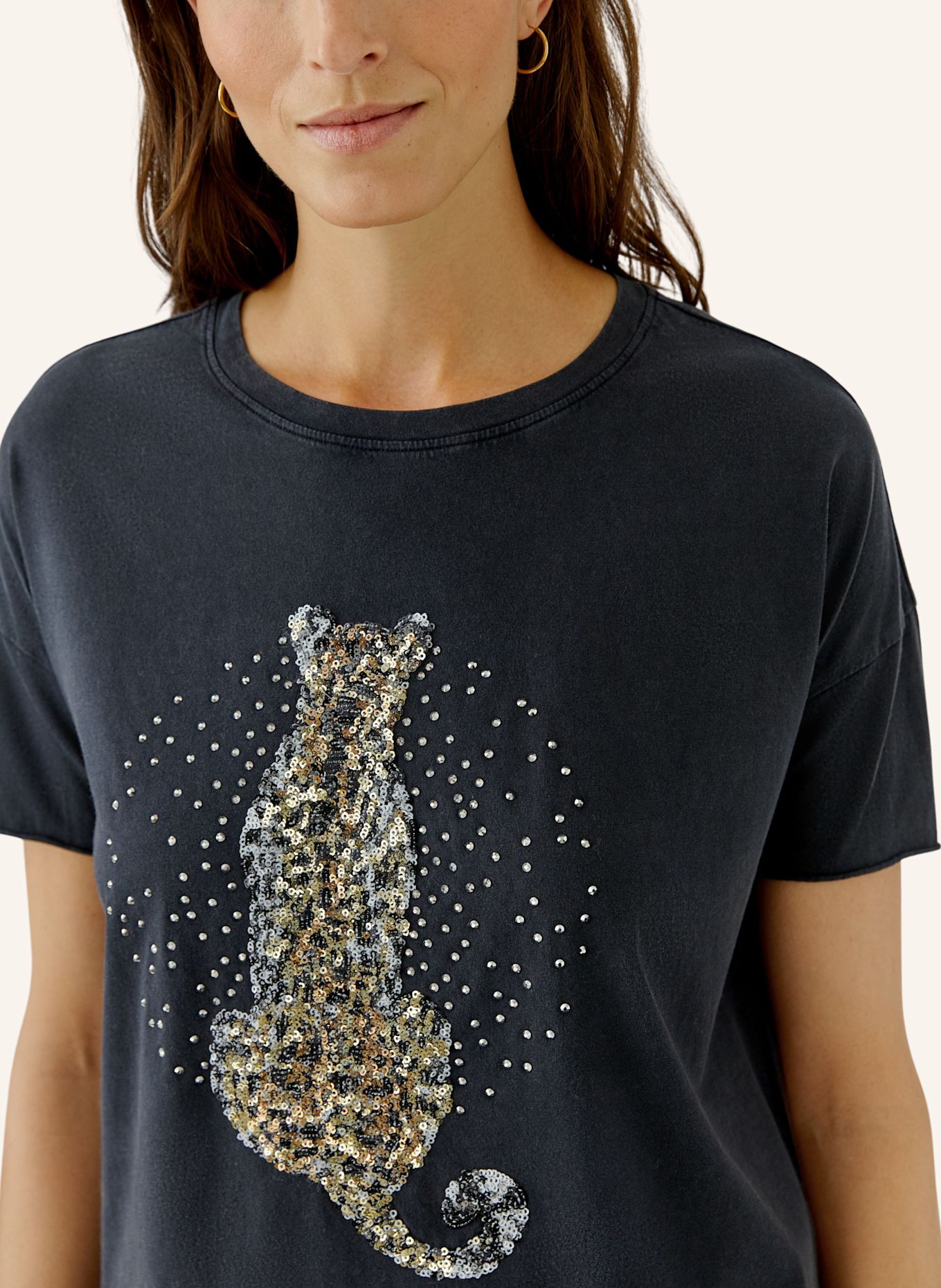 Oui T-shirt: GRIJS