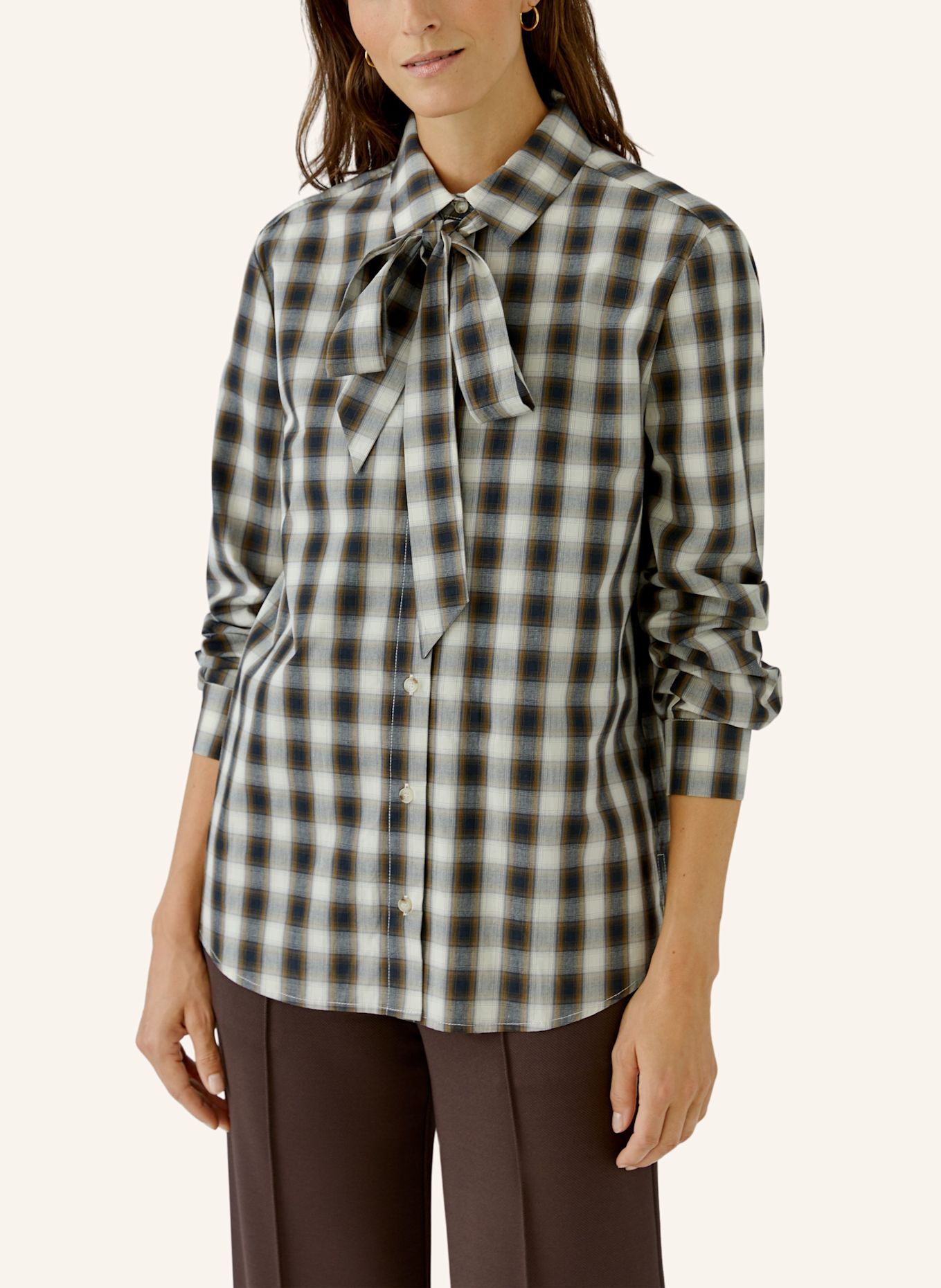 Oui Bluse: WEISS / SCHWARZ
