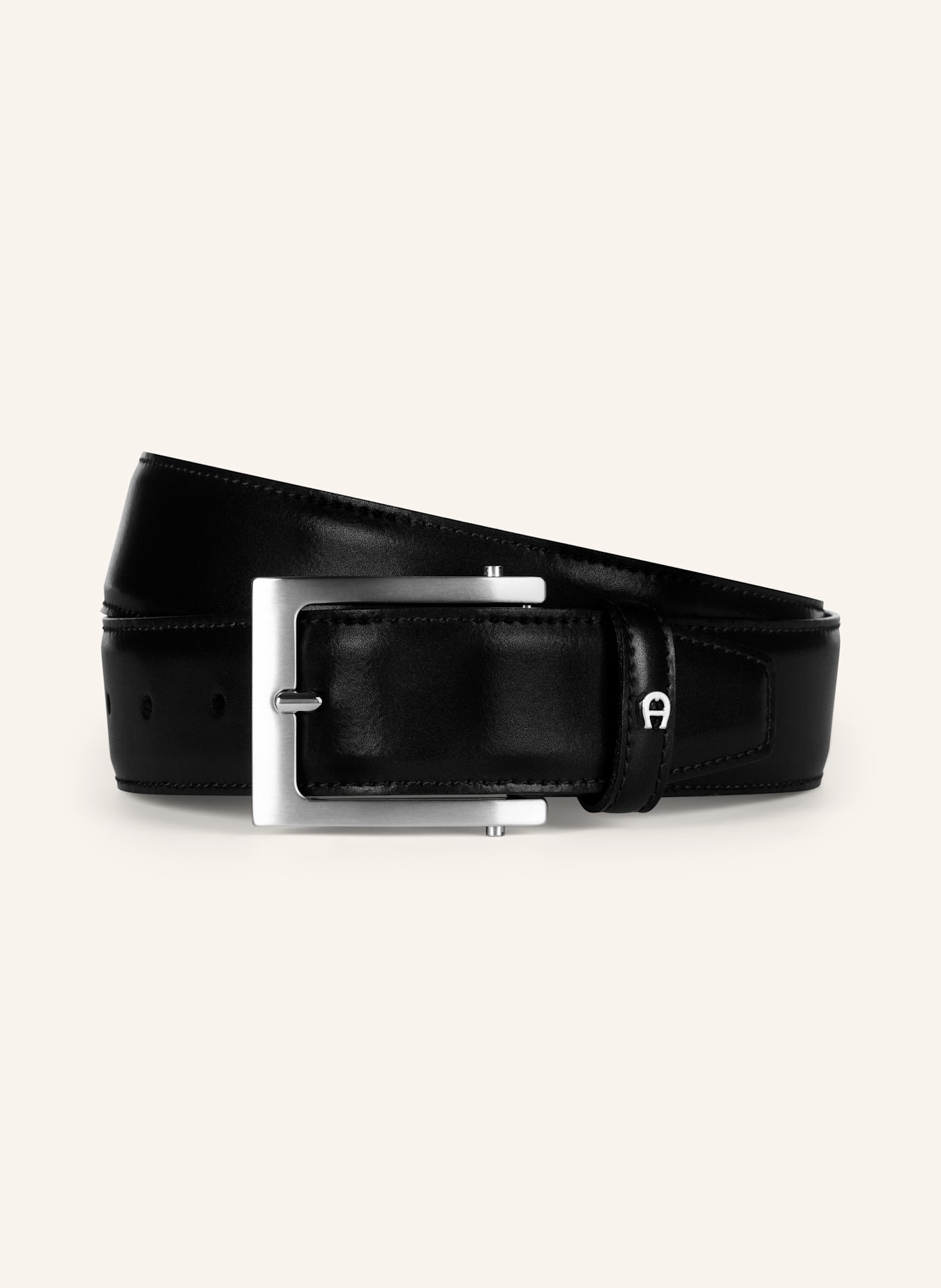 AIGNER Ledergürtel BUSINESS: SCHWARZ