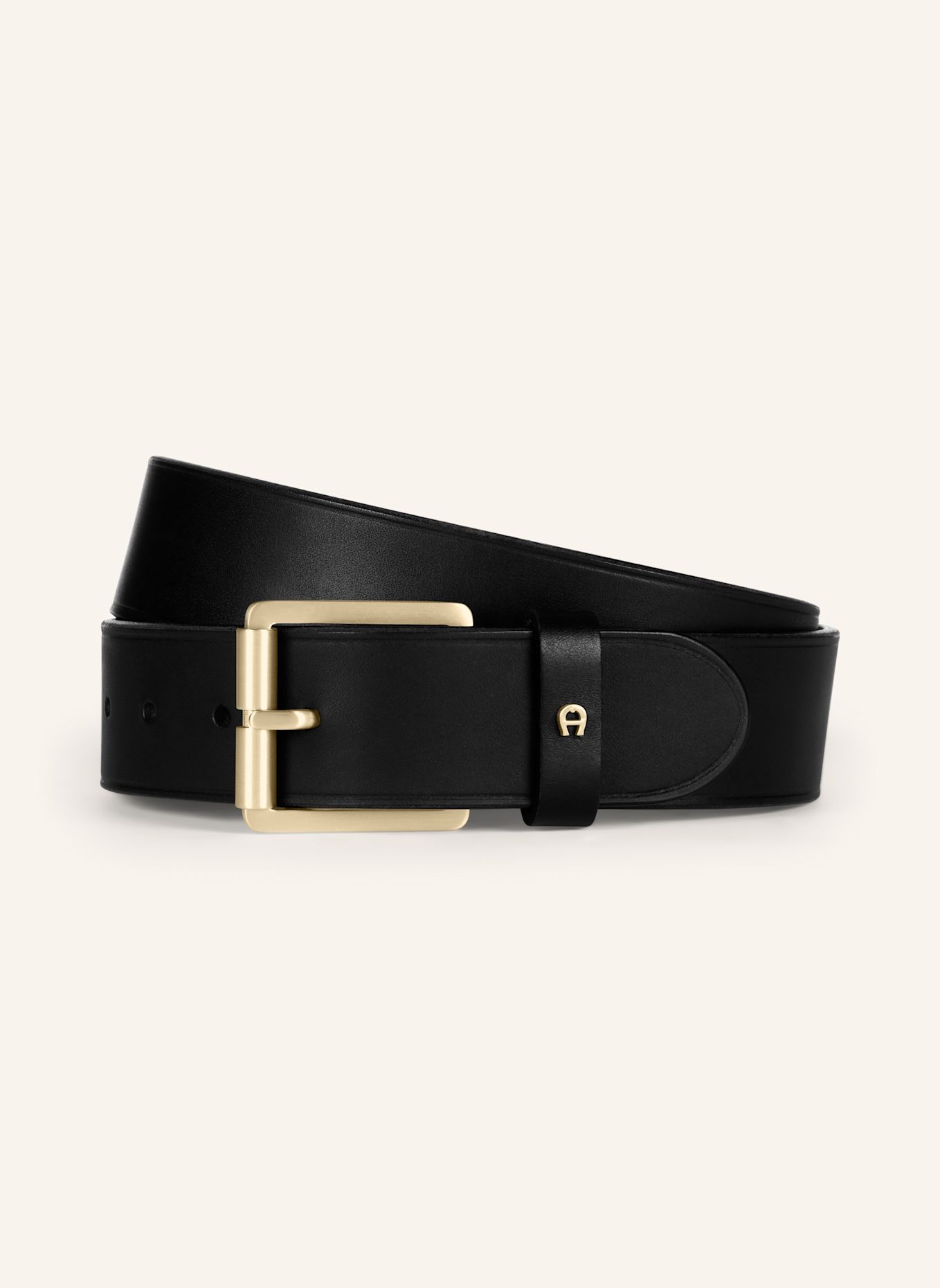 AIGNER Ledergürtel CASUAL: SCHWARZ