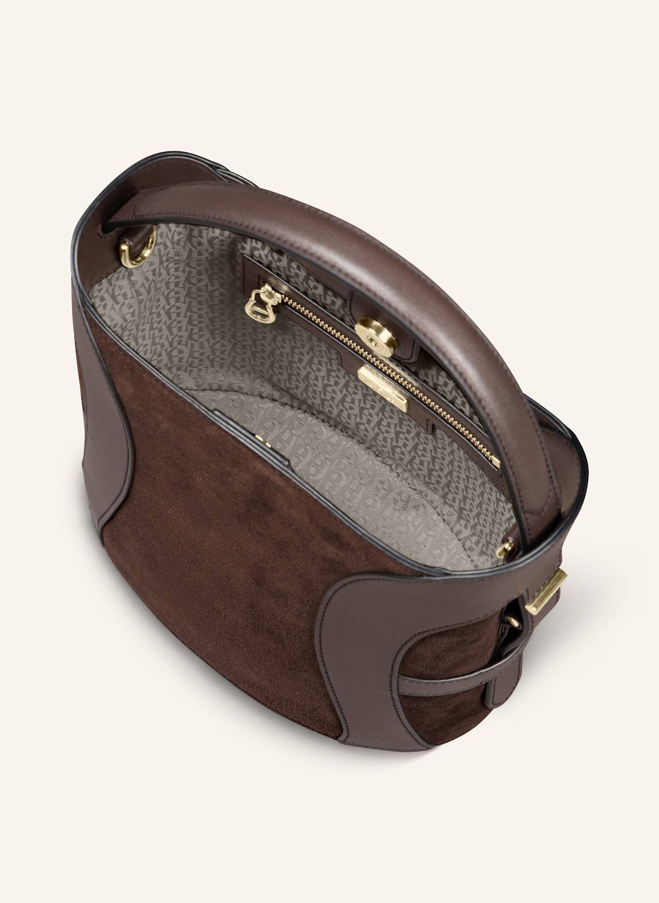 AIGNER Beuteltasche DEBORAH SUEDE: BRAUN