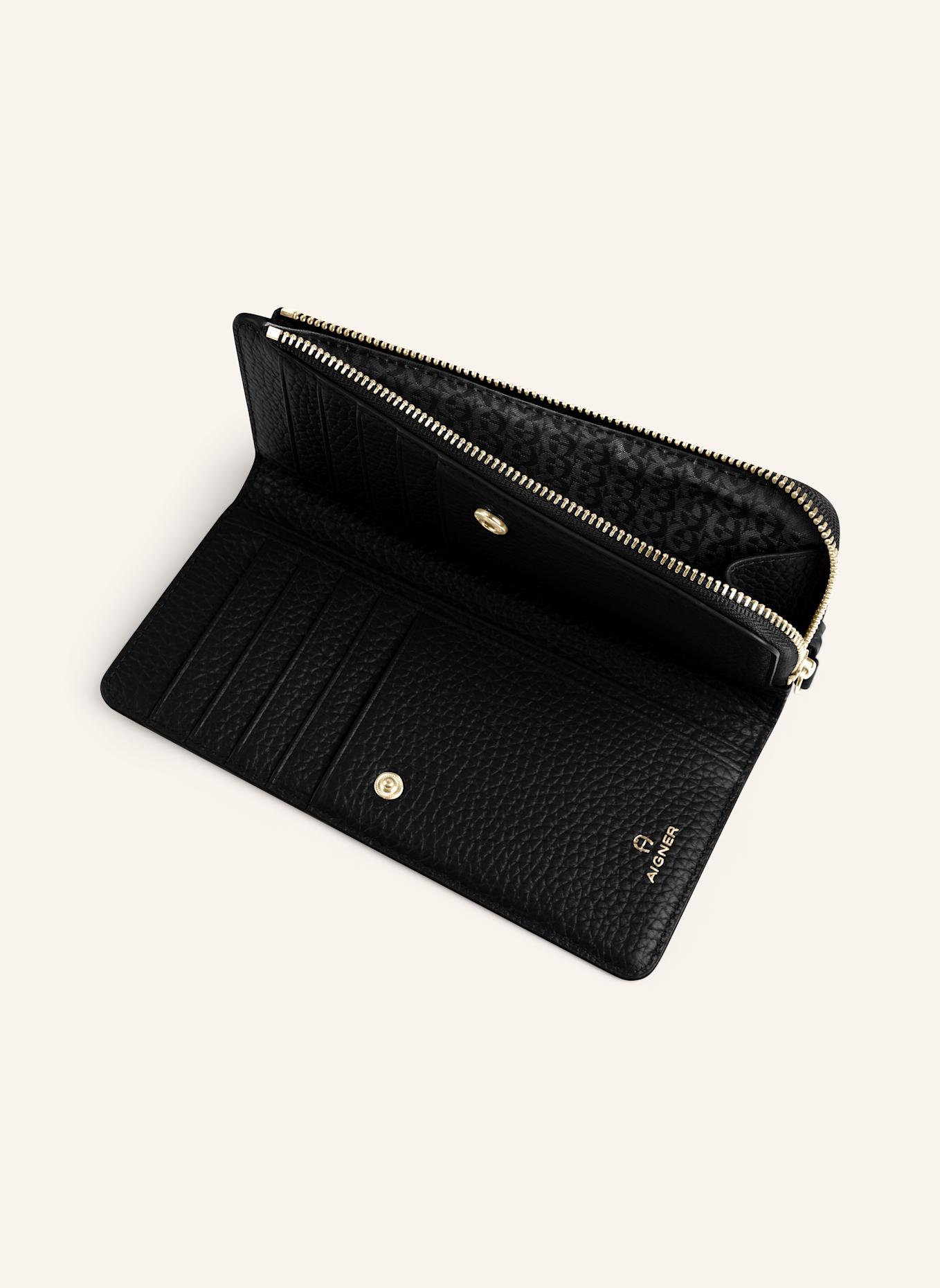 AIGNER Geldbörse CARRE SOFT: SCHWARZ