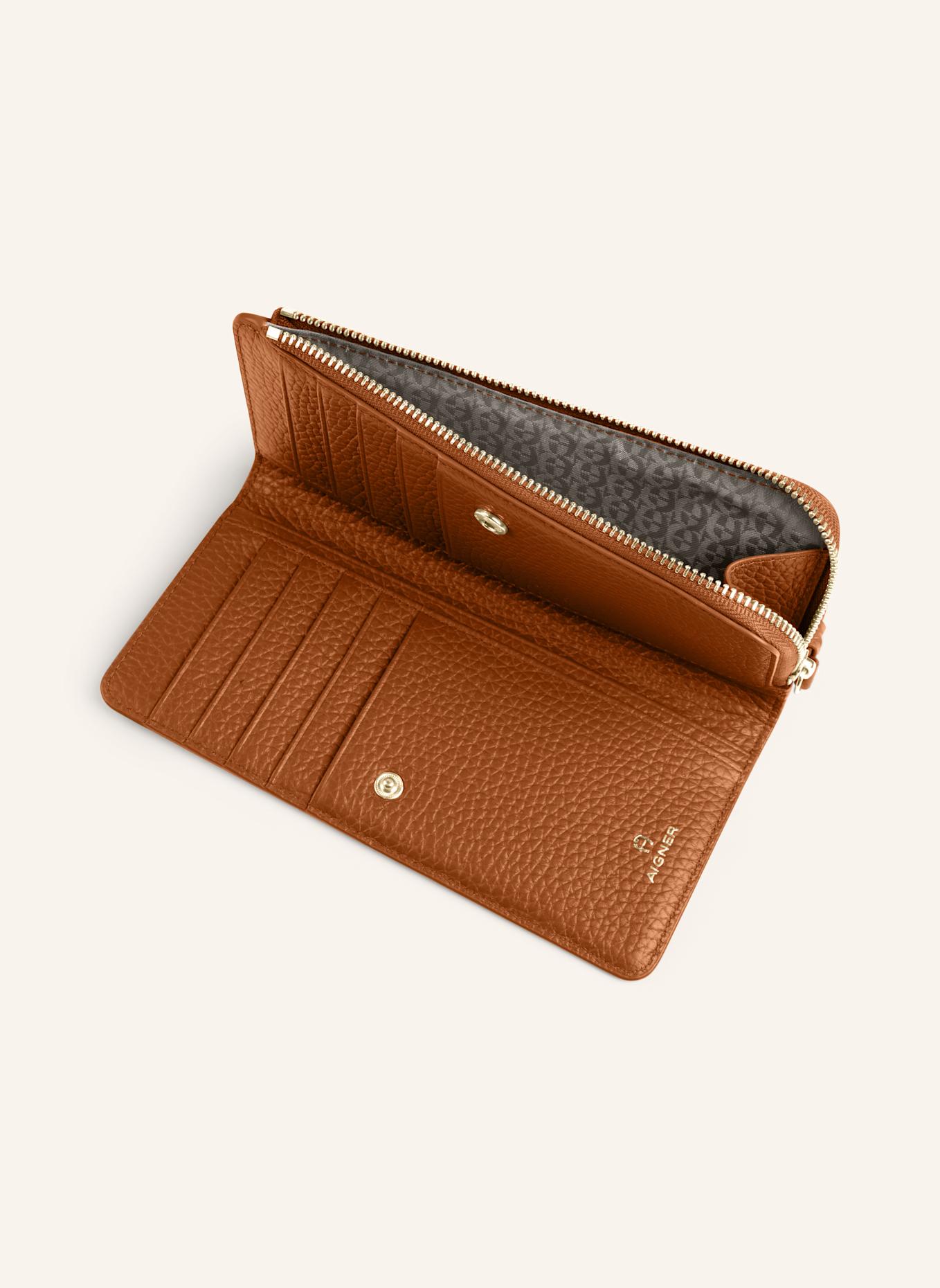 AIGNER Geldbörse CARRE SOFT: COGNAC