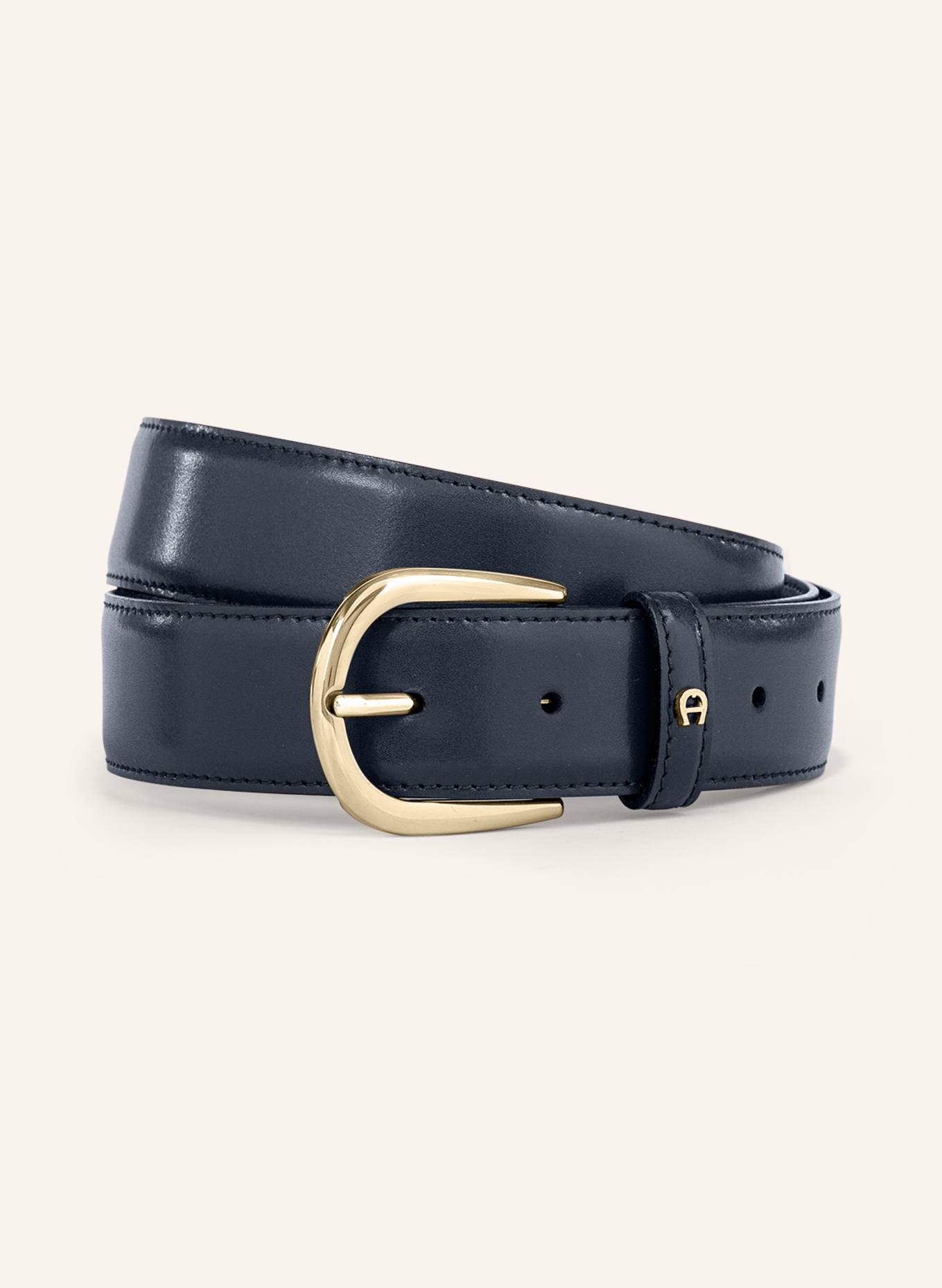 AIGNER Ledergürtel BUSINESS: DUNKELBLAU