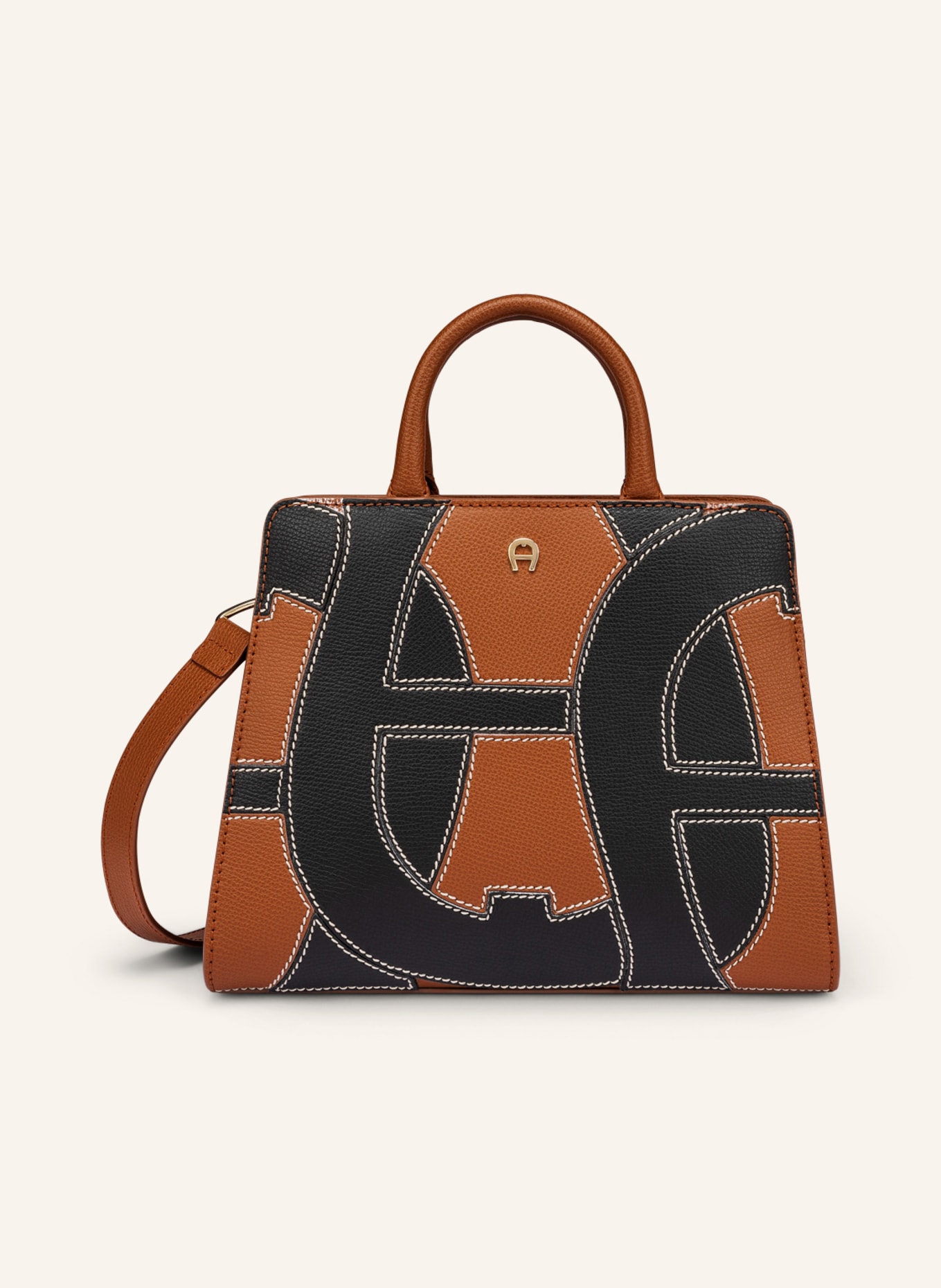 AIGNER Mini-Handtasche EDGE TO EDGE, Farbe: COGNAC (Bild 1)