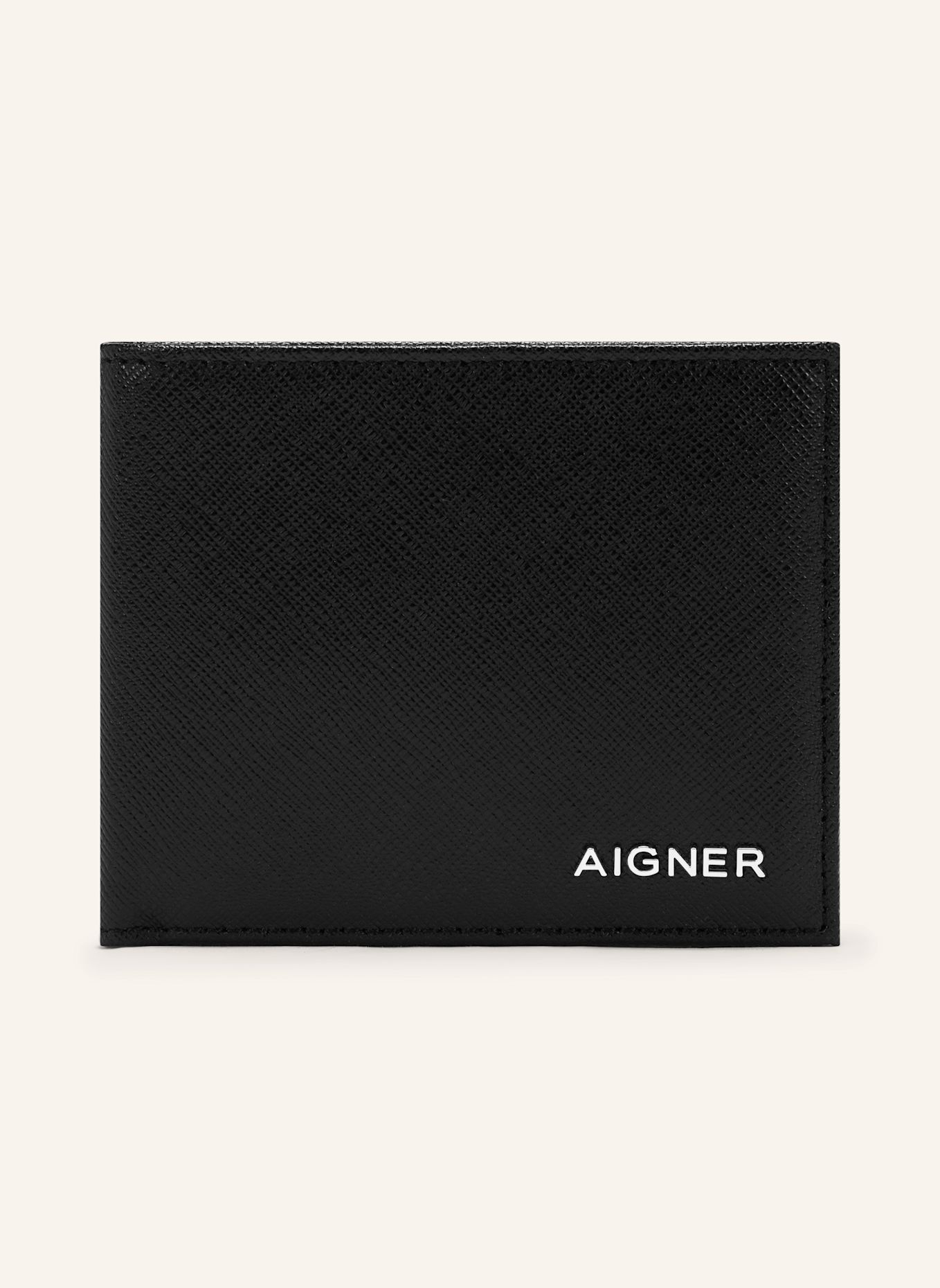 AIGNER Geldbörse SAFFIANO: SCHWARZ