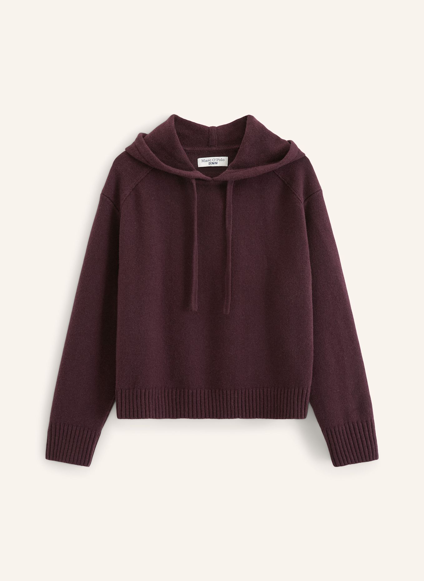 Marc O'Polo DENIM Strick-Hoodie: ROT