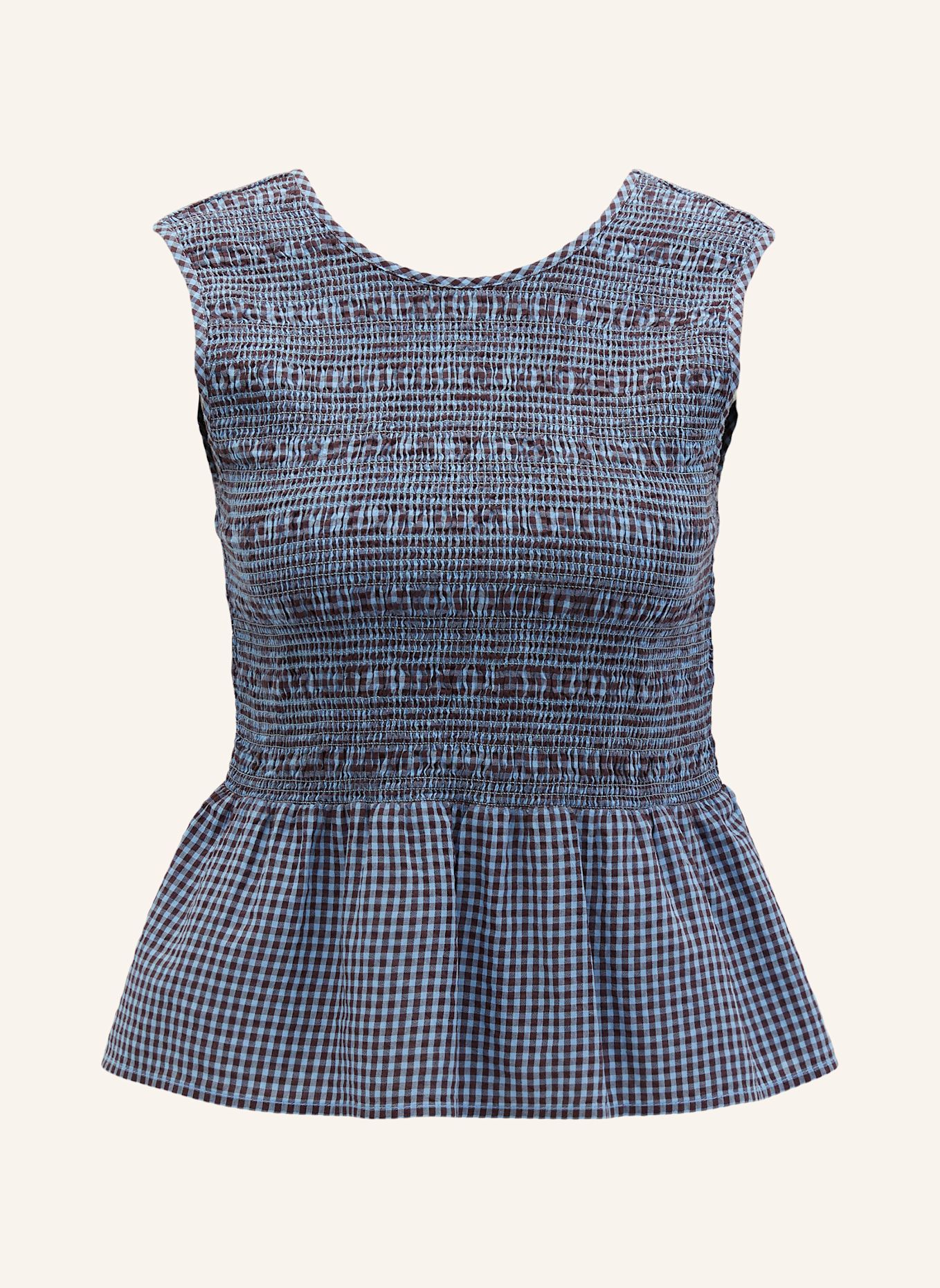 Marc O'Polo DENIM Peplum-Top: HELLBLAU