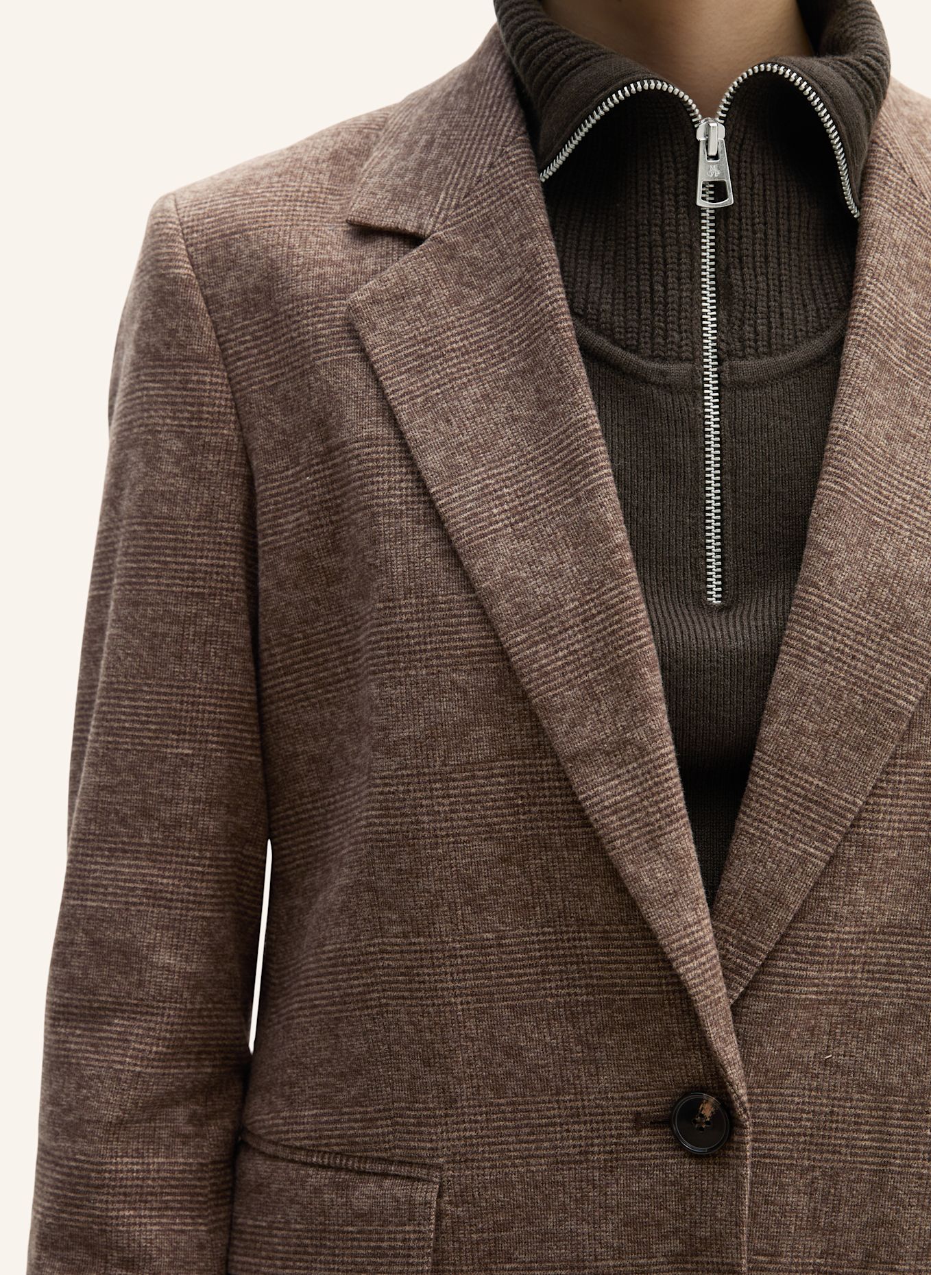 Marc O'Polo Glencheck-Blazer regular: BRAUN