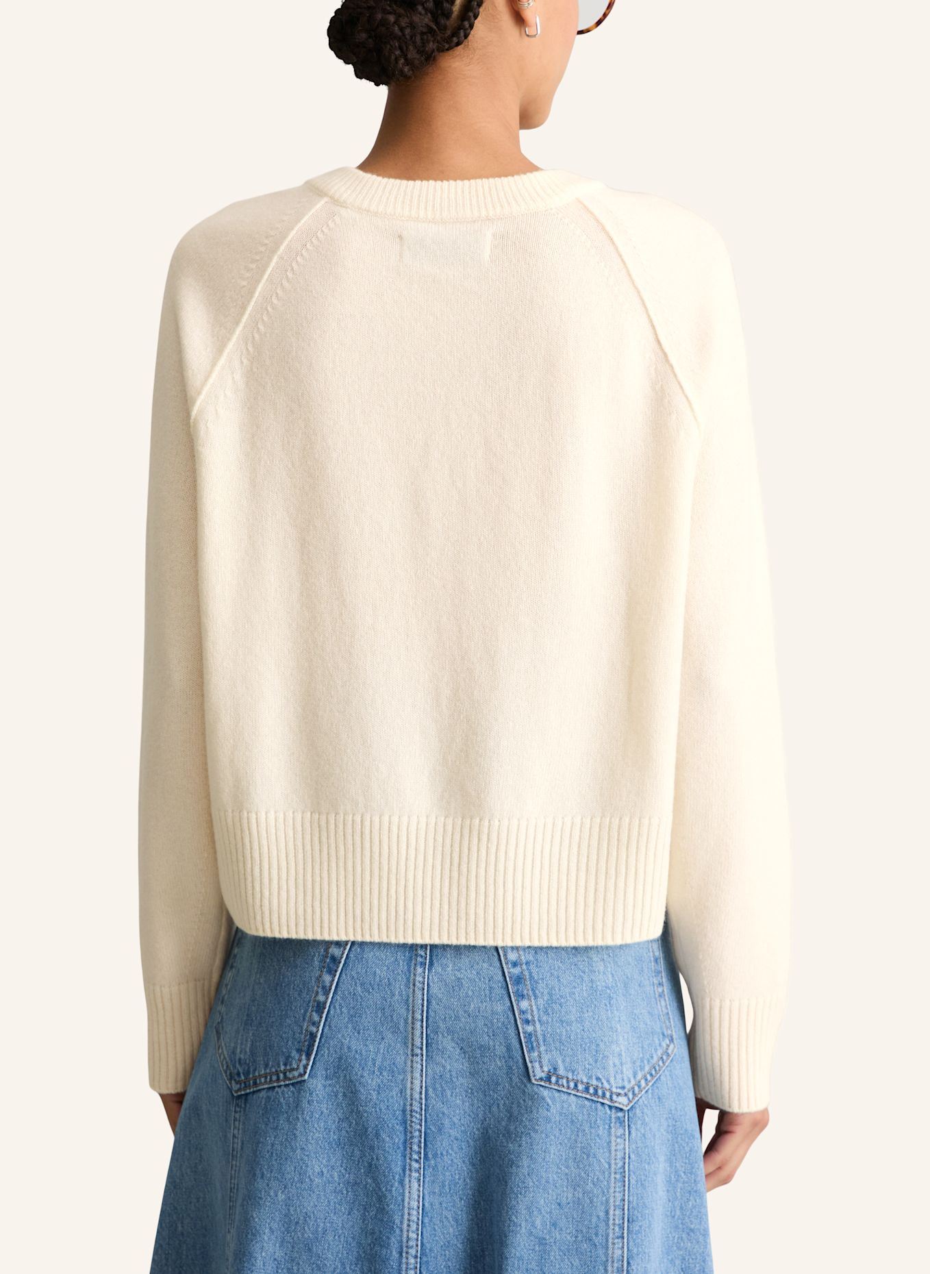 Marc O'Polo DENIM V-Neck-Pullover: WEISS