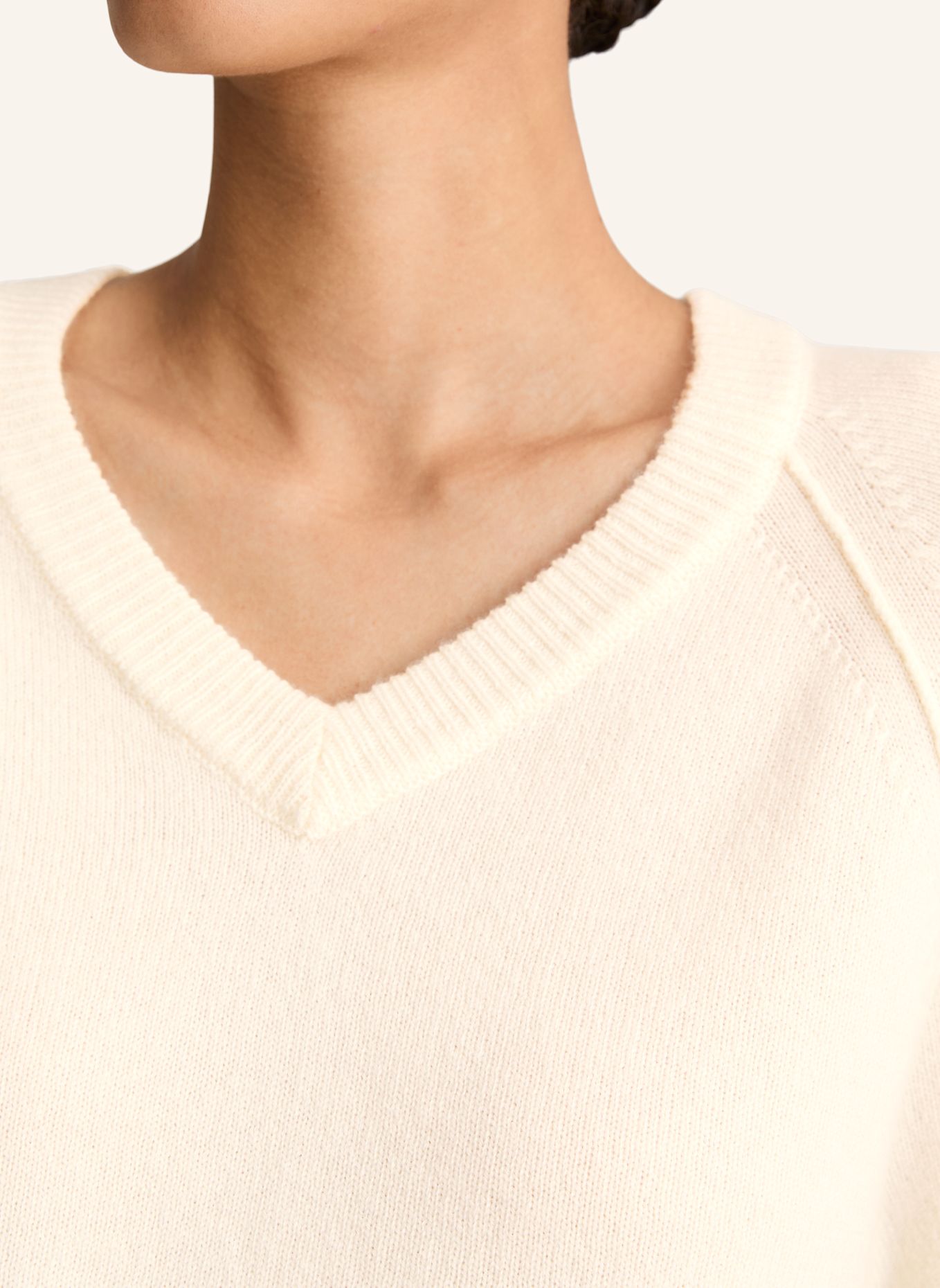 Marc O'Polo DENIM V-Neck-Pullover: WEISS