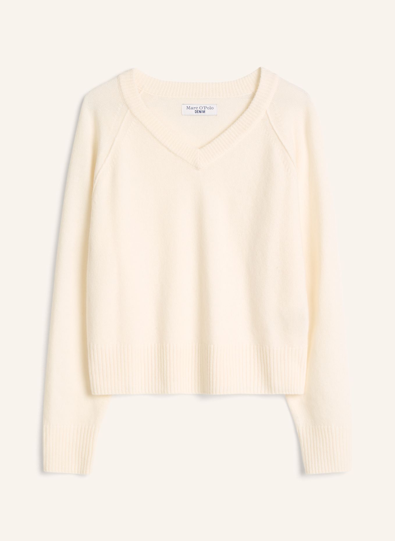Marc O'Polo DENIM V-Neck-Pullover: WEISS