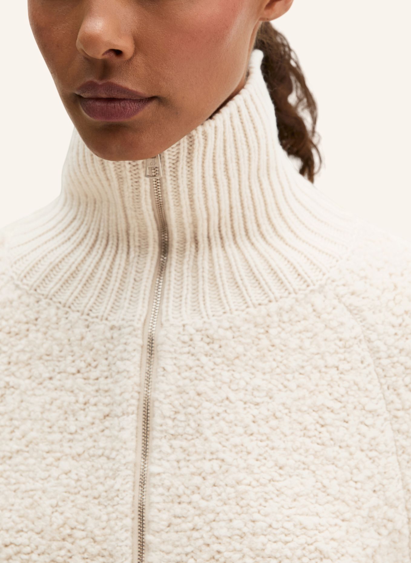 Marc O'Polo Zip-Cardigan: BEIGE