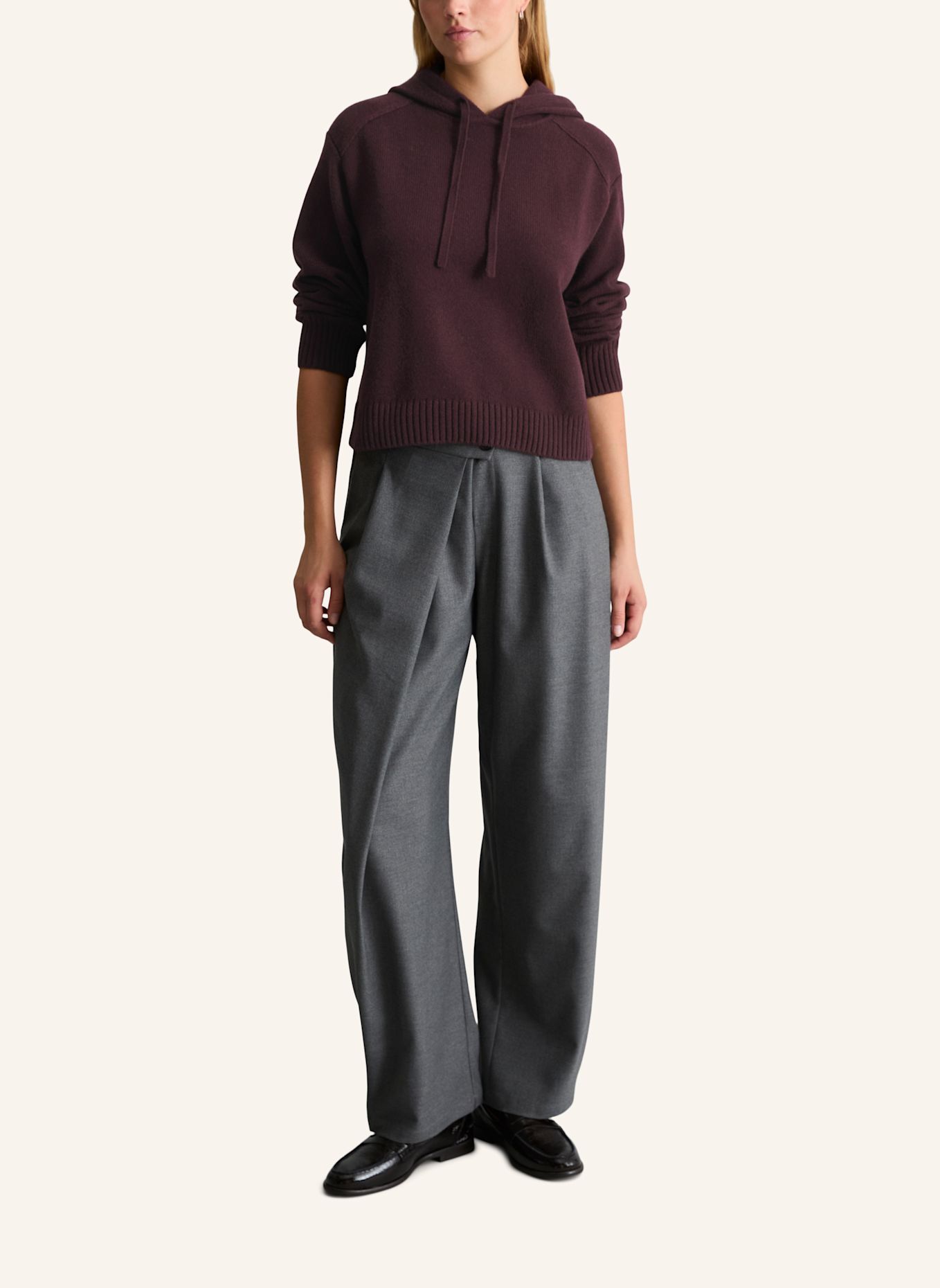 Marc O'Polo DENIM Strick-Hoodie: ROT
