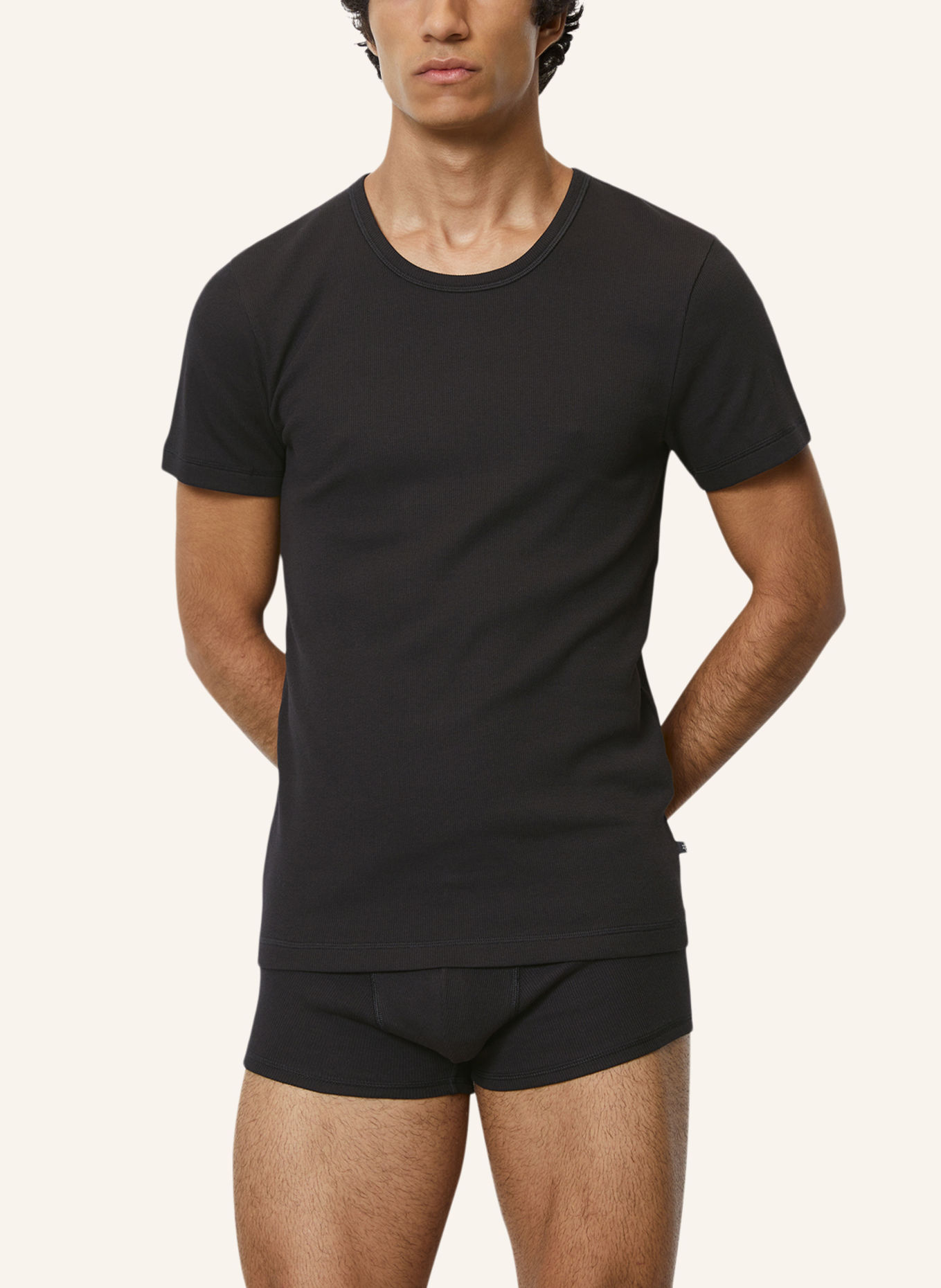 Marc O'Polo 2er-Pack Lounge-Shirts: SCHWARZ