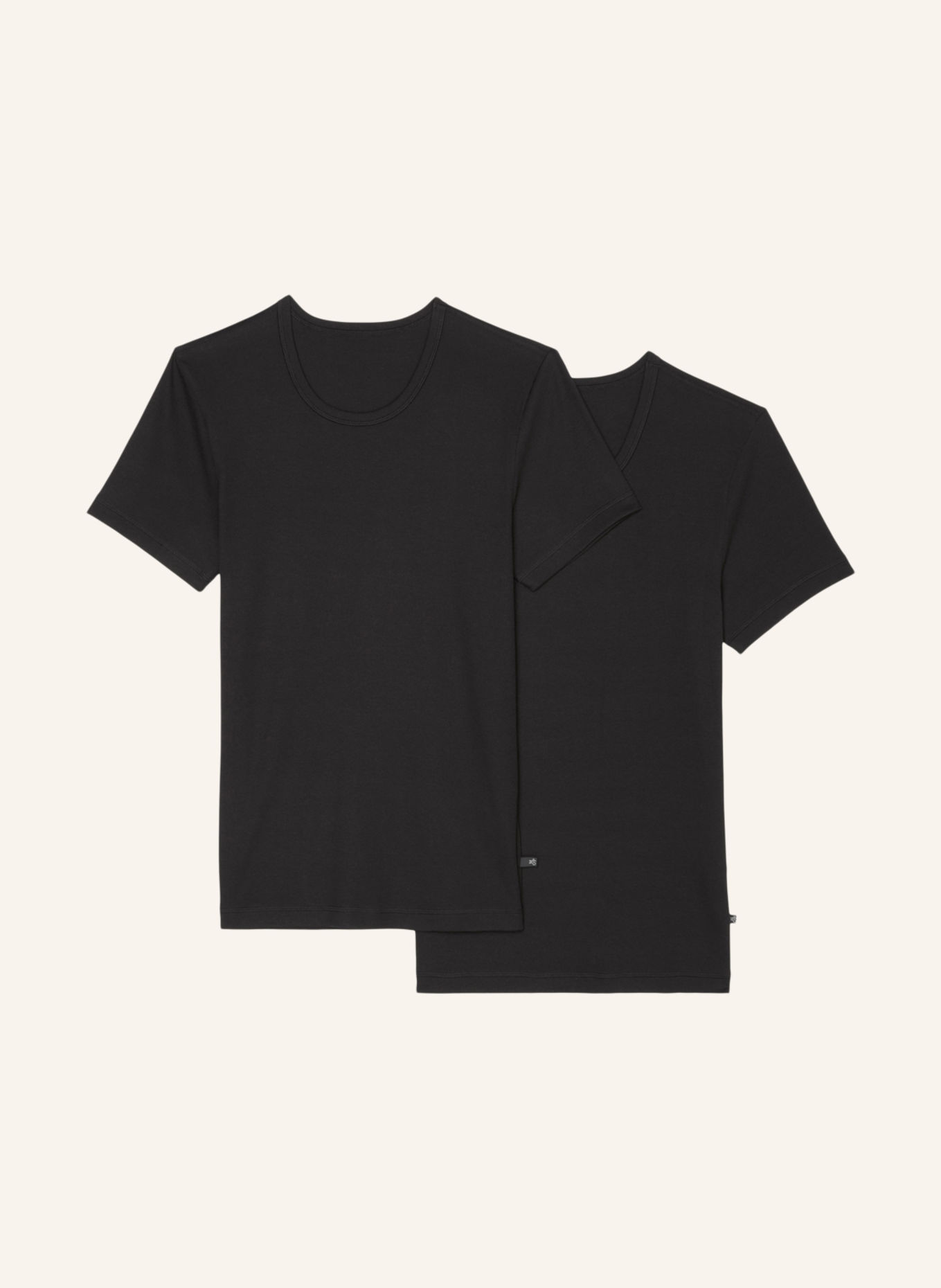 Marc O'Polo 2er-Pack Lounge-Shirts: SCHWARZ