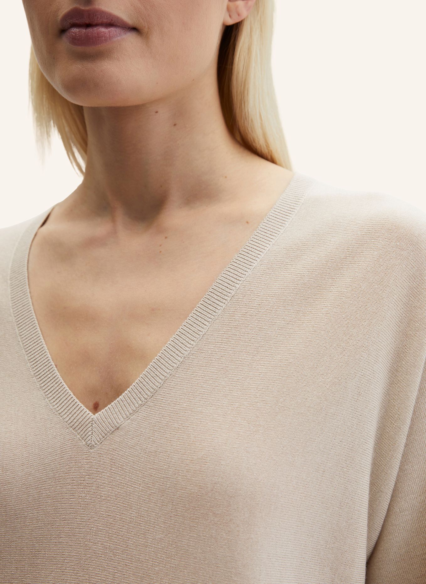 Marc O'Polo V-Neck-Pullover: HELLGRAU