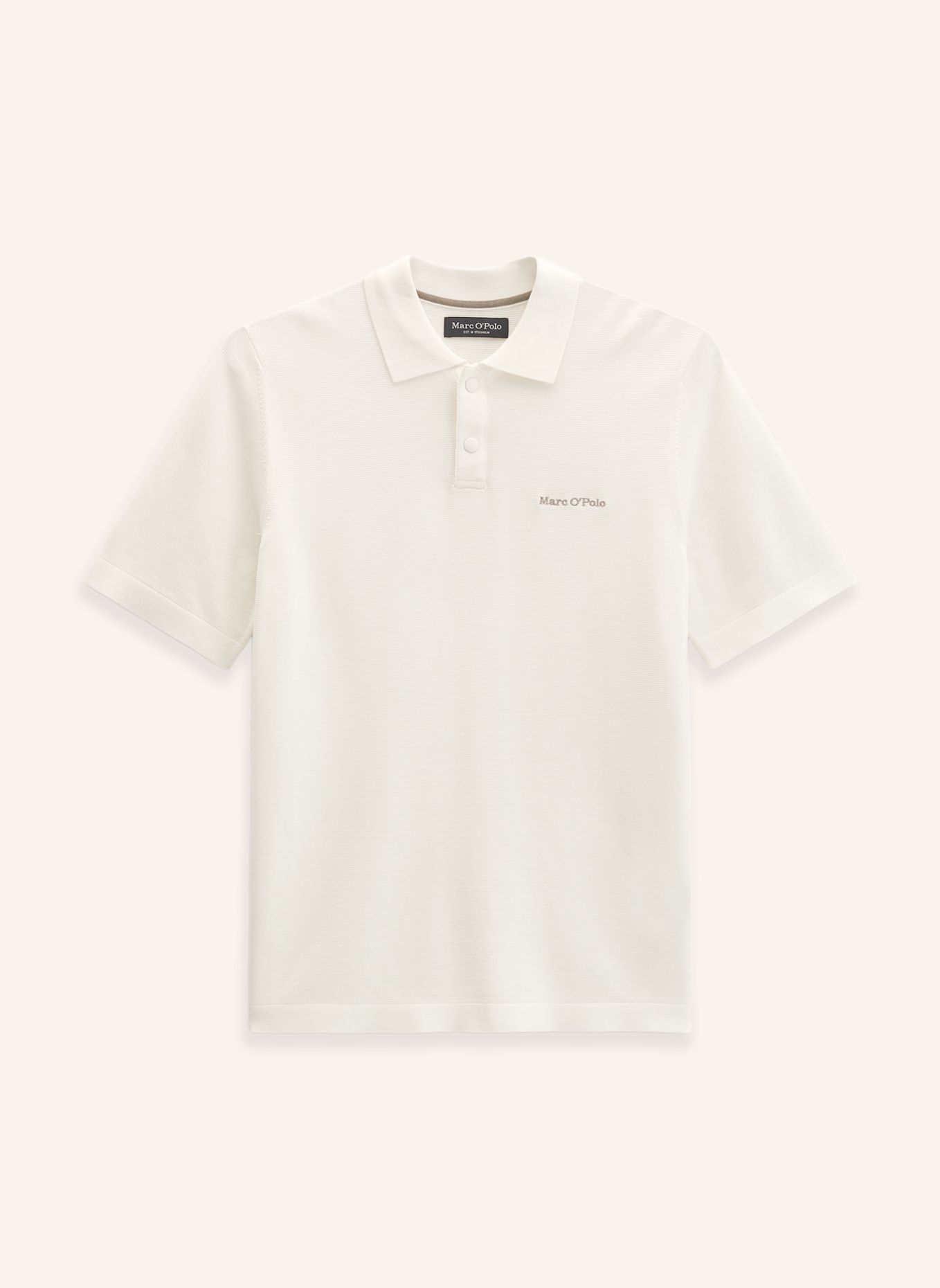 Marc O'Polo Strick-Poloshirt: ECRU