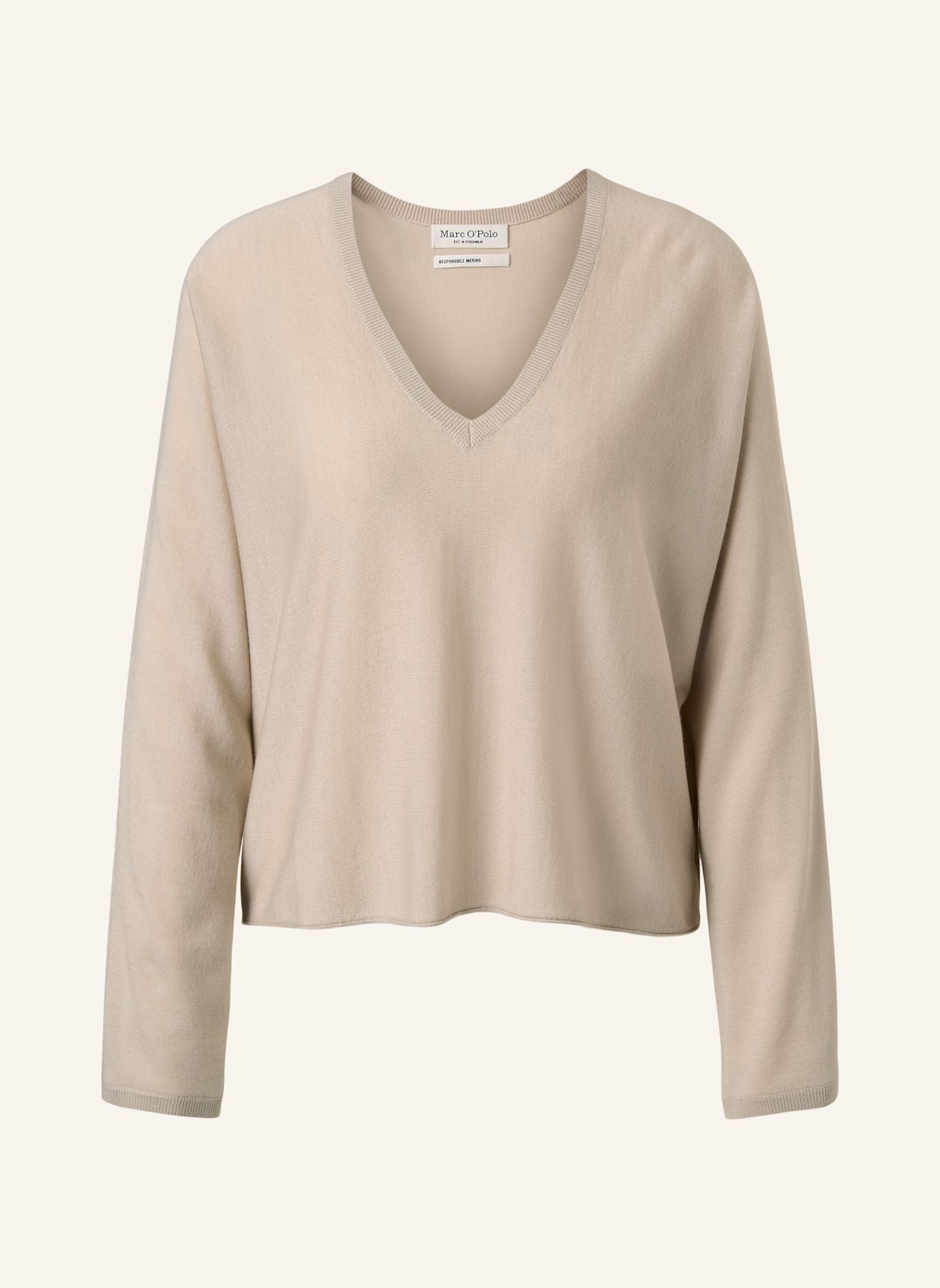 Marc O'Polo V-Neck-Pullover: HELLGRAU