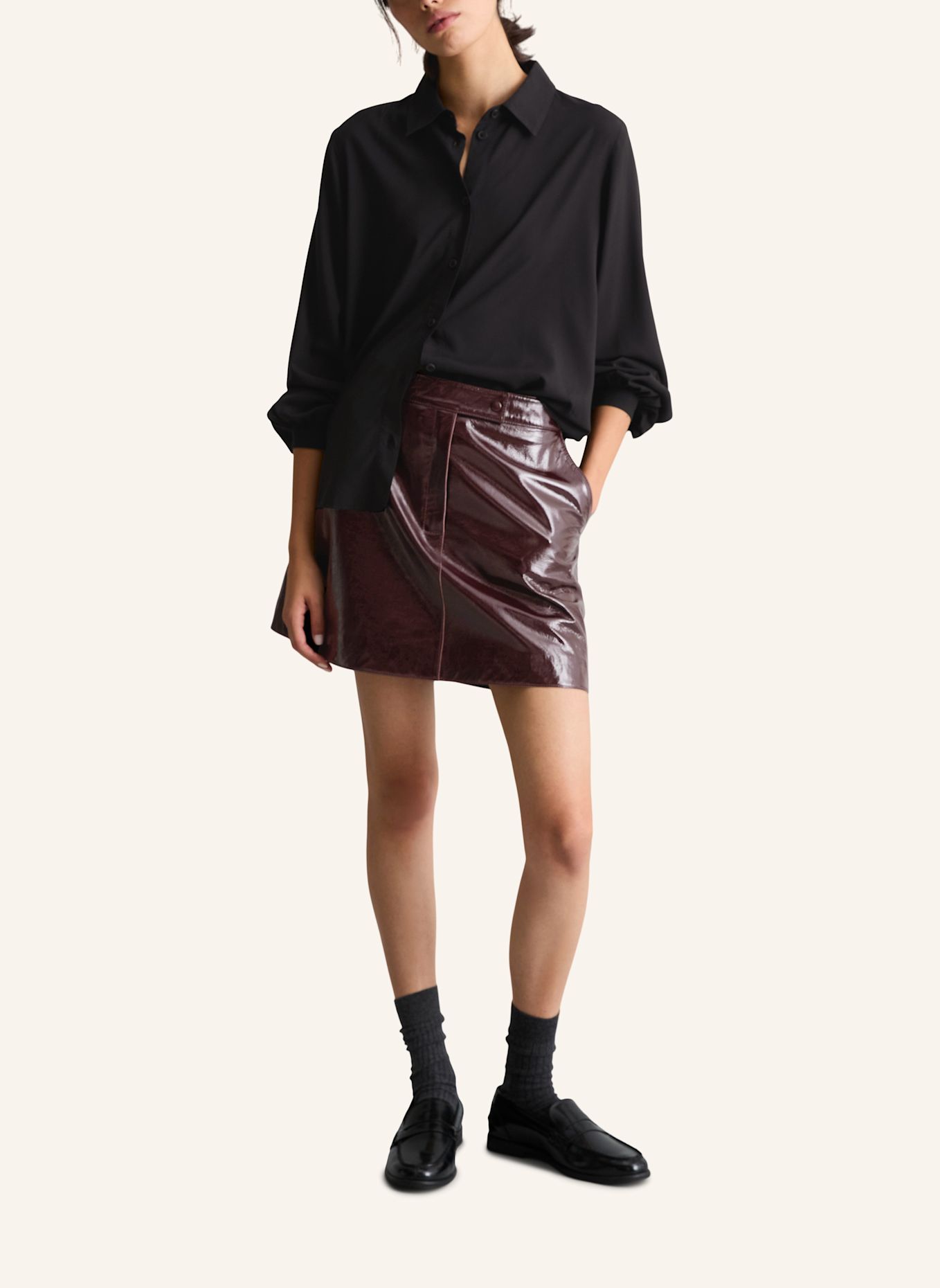 Marc O'Polo DENIM Viskose-Bluse: SCHWARZ